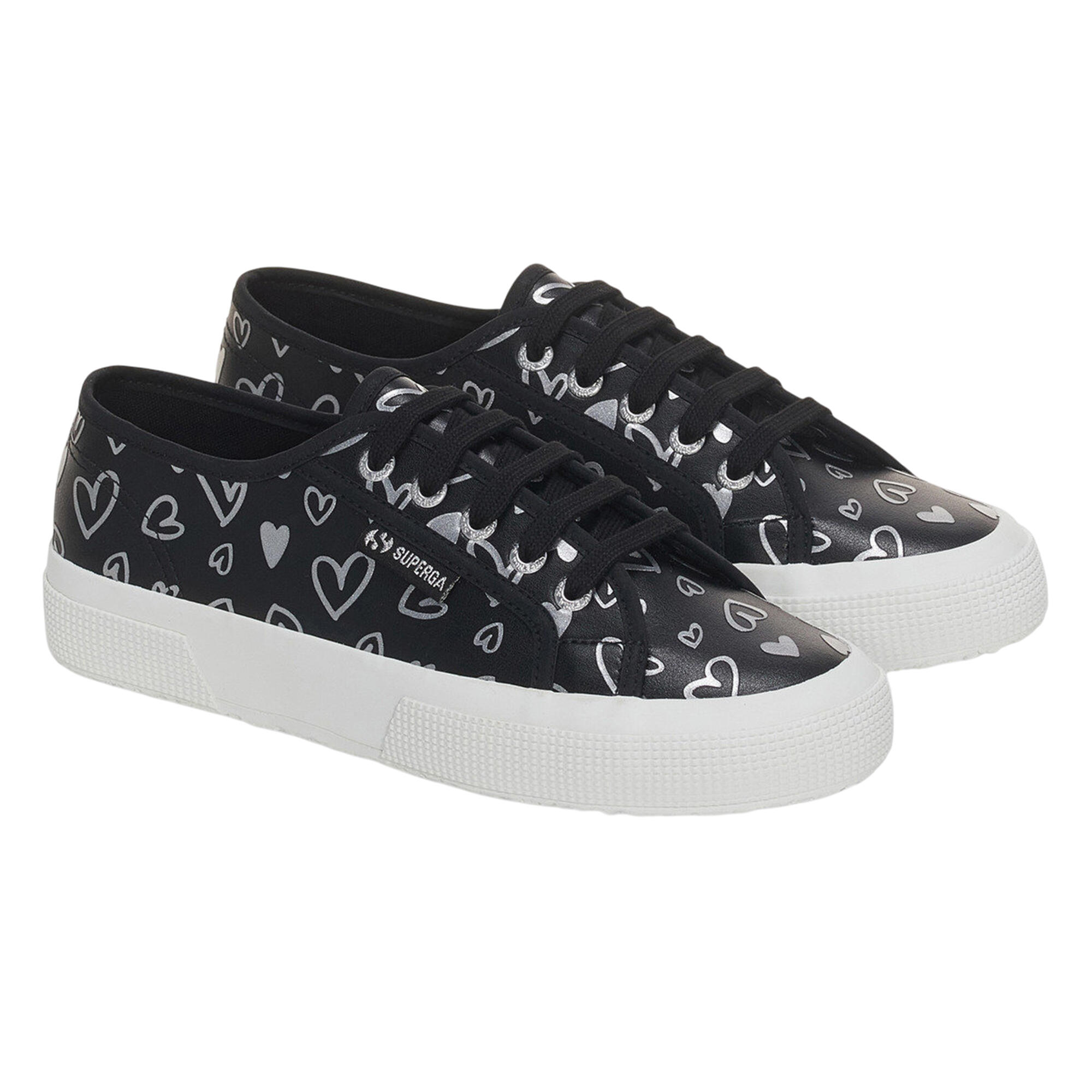 Superga Womens/Ladies Hearts Vegan Leather Trainers