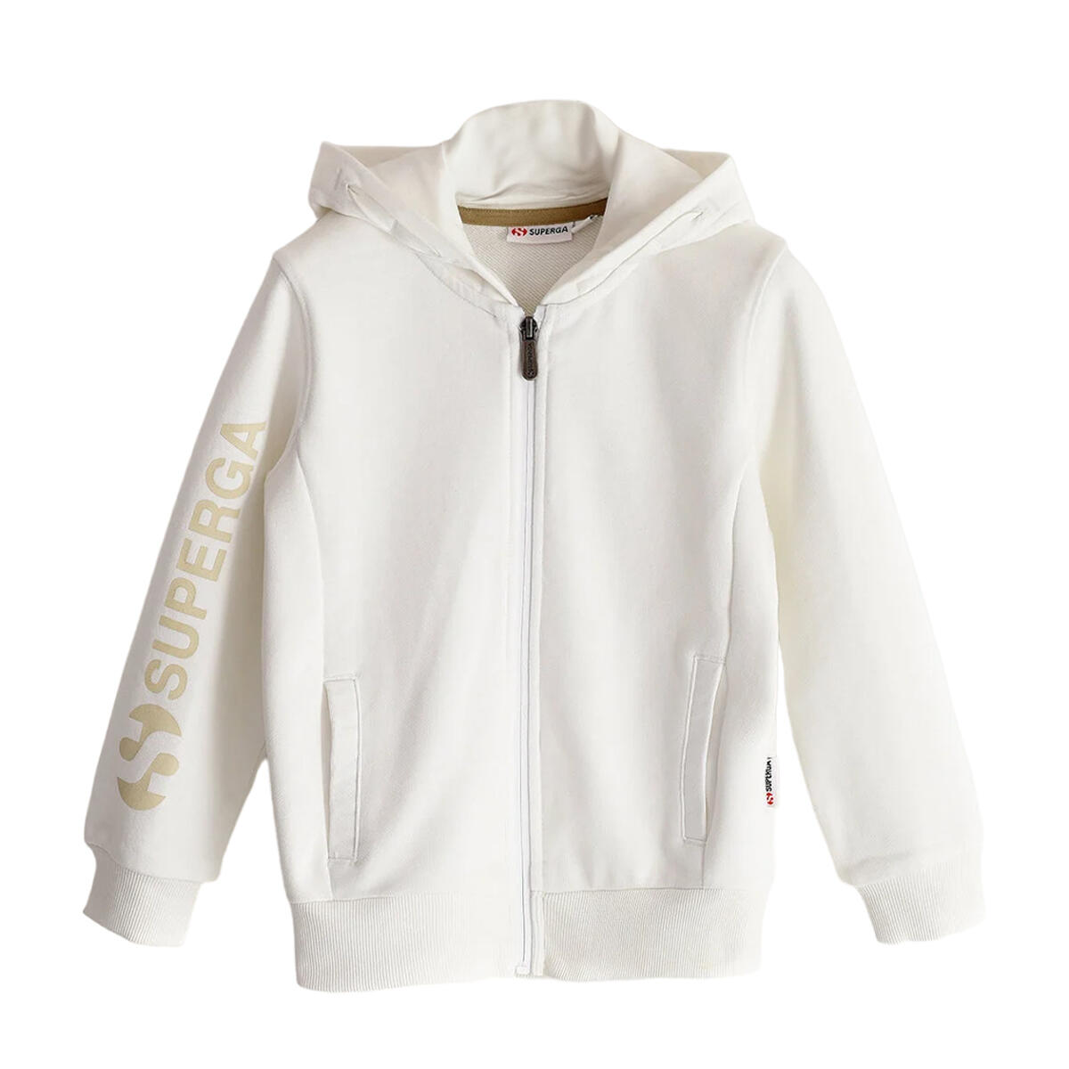 Superga Childrens/Kids Sleeve Print Full Zip Drawstring Hoodie
