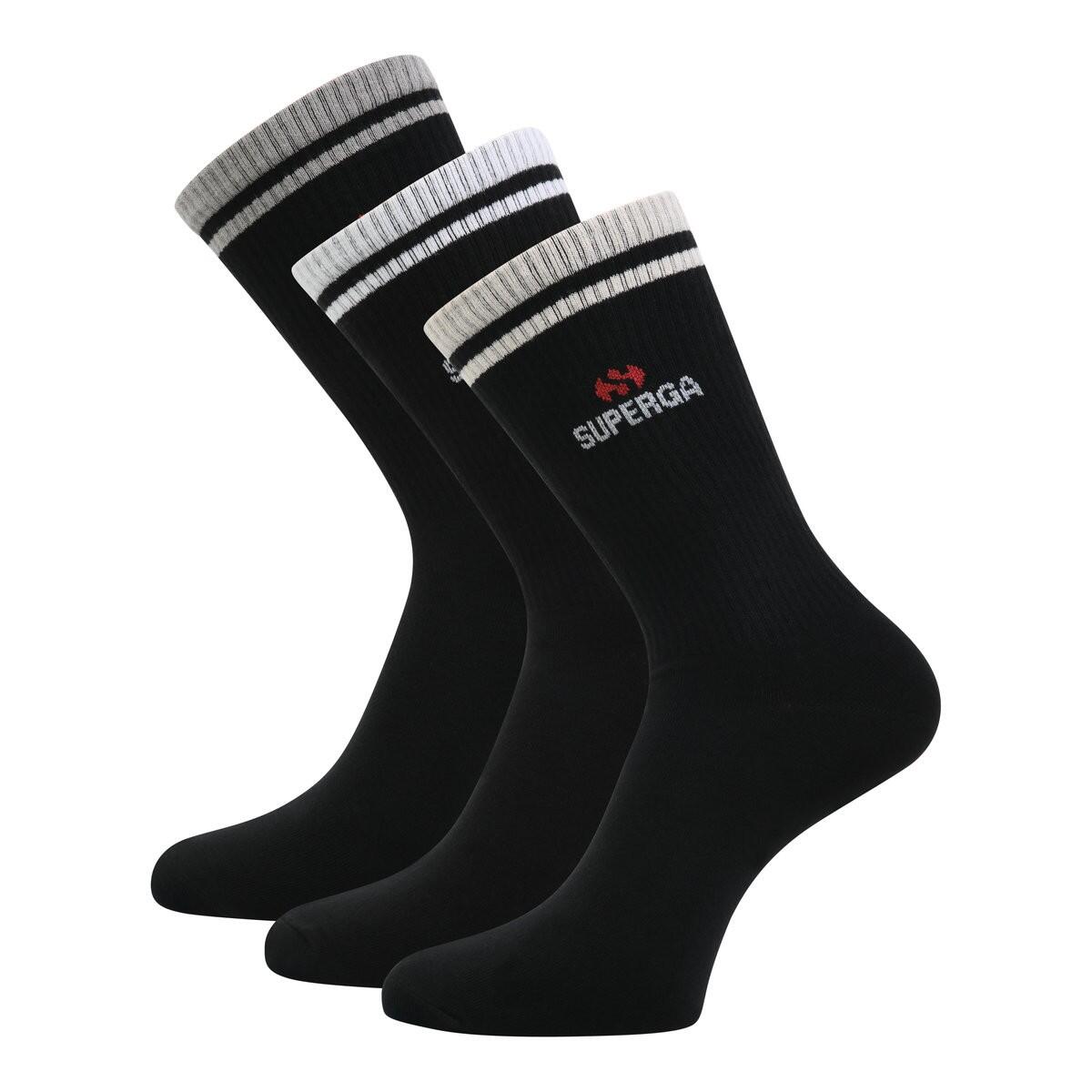Superga Unisex Adult Ribbed Knitted Socks (Pack of 3)