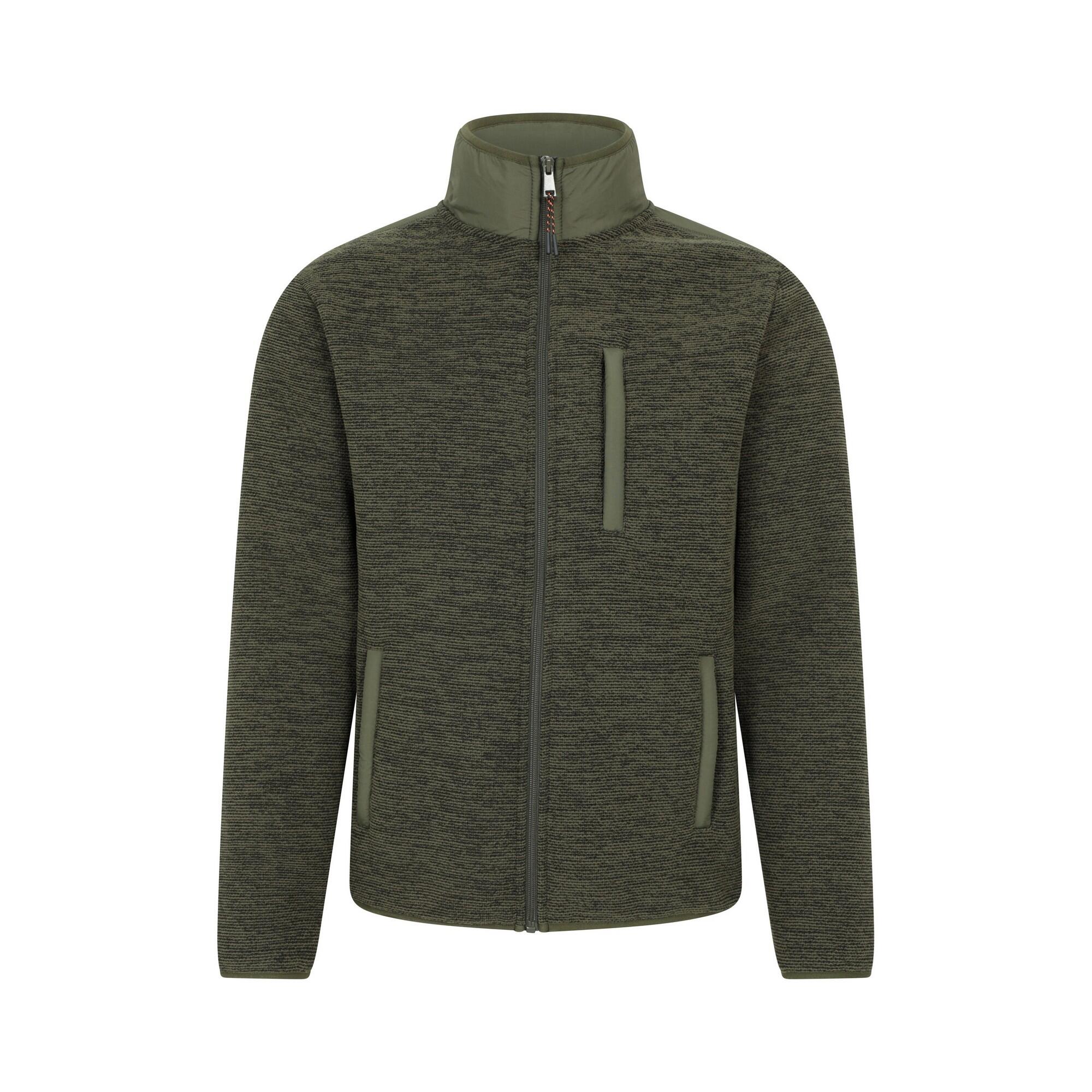 Mountain Warehouse Mens Hayfield Faux Fur Lined Full Zip Fleece Top