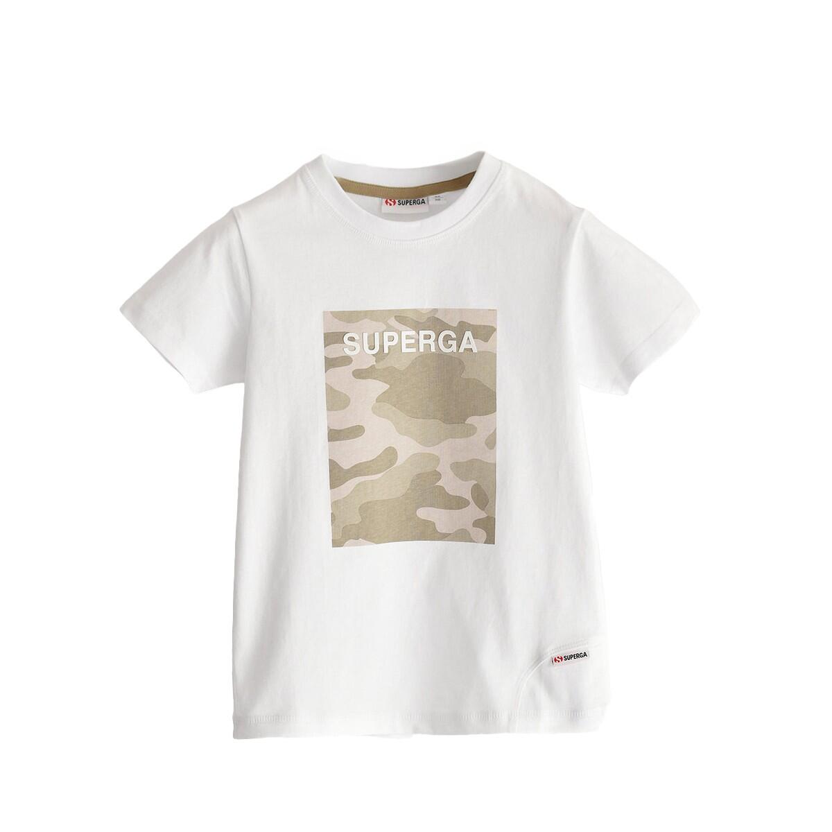 Superga Childrens/Kids Camo Logo Capped Sleeved T-Shirt