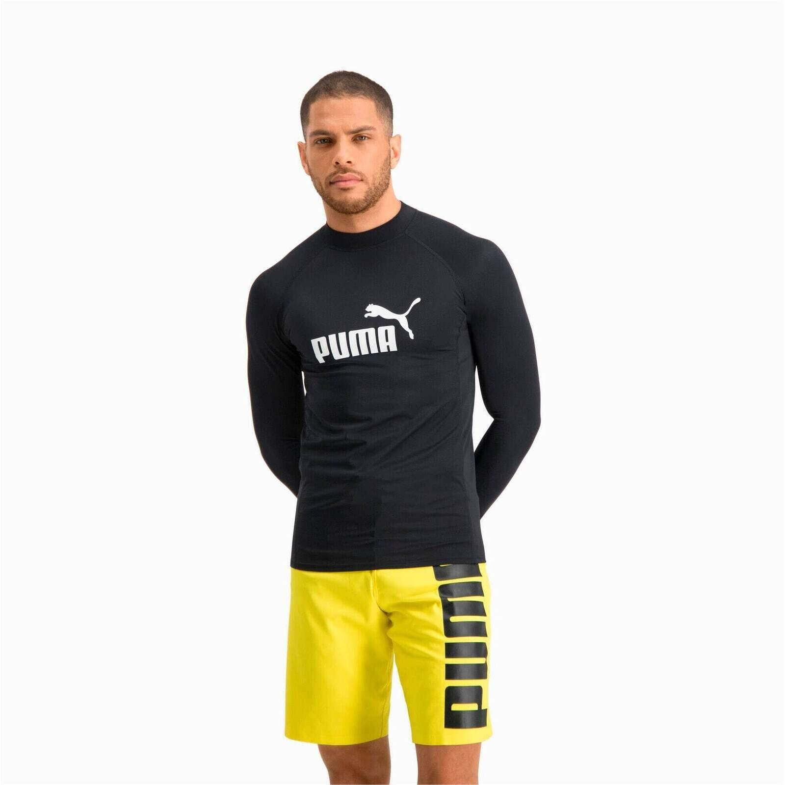 Camicetta Puma Swim Men Long Sleeve Rash Guard 1p, Nero, Uomini 5/5
