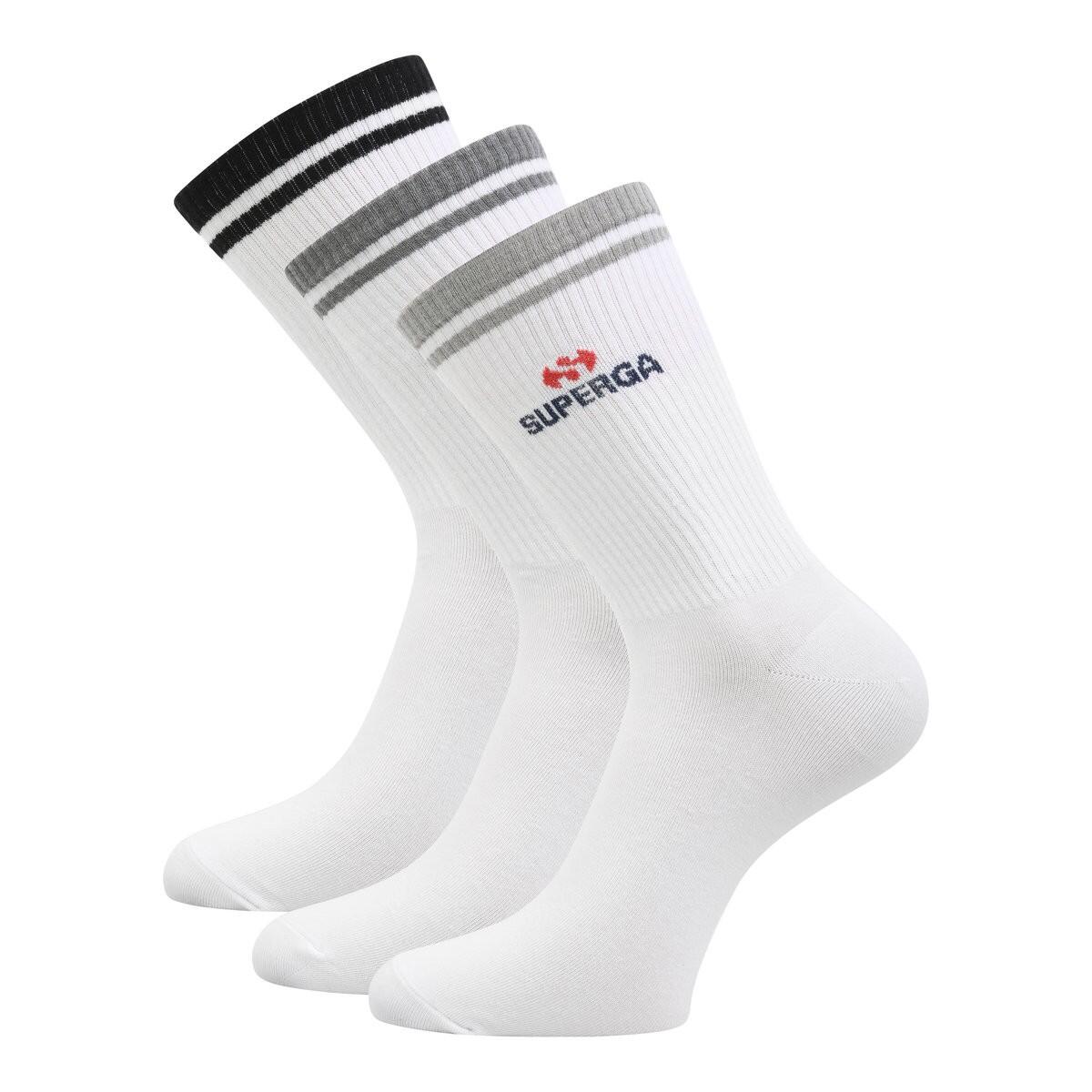 Superga Unisex Adult Ribbed Knitted Socks (Pack of 3)