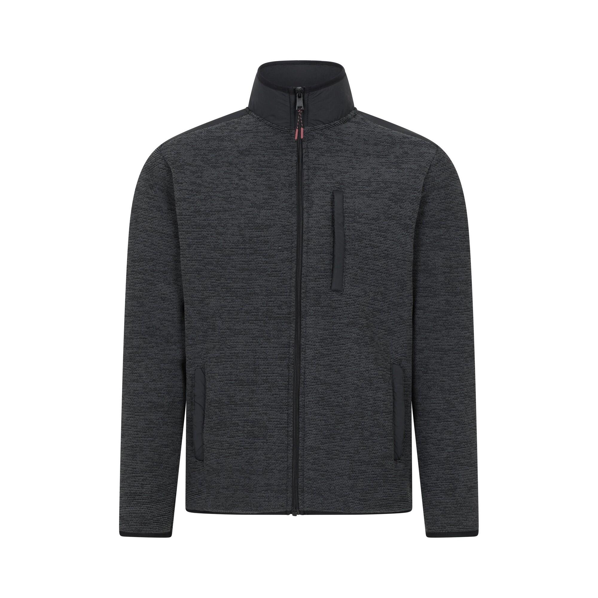 Mountain Warehouse Mens Hayfield Faux Fur Lined Full Zip Fleece Top