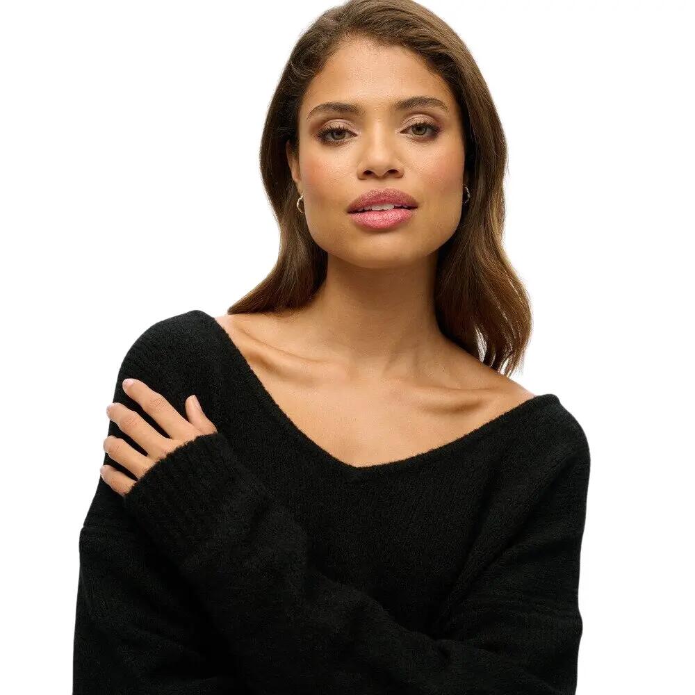 Pull Noir Femme Superdry Oversized 4/4