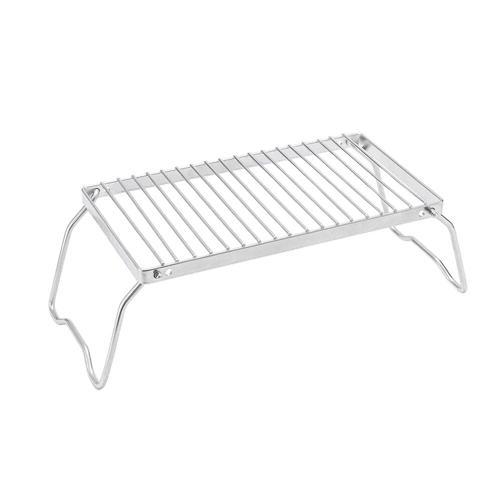 Campfire Grill Stand Portable Folding Stainless Steel Rack