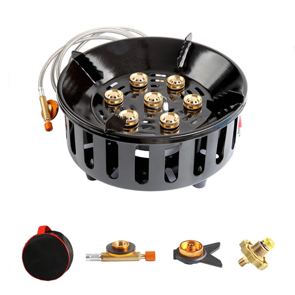 Gas Camping Stove Burner with 19800W Windproof Ignition