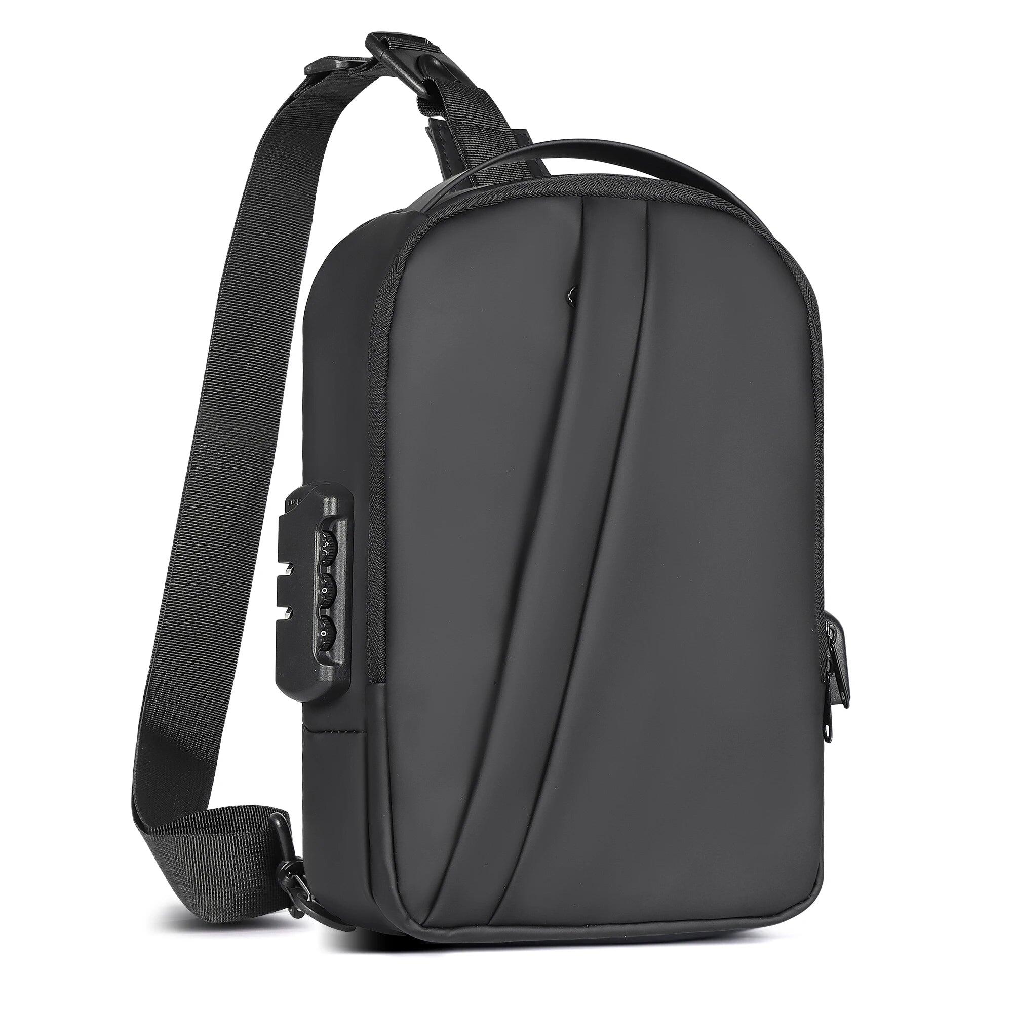 Men Anti-Theft Sling Bag with Waterproof USB Crossbody