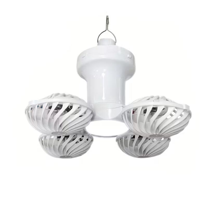 Solar Camping Fan with Light USB Rechargeable