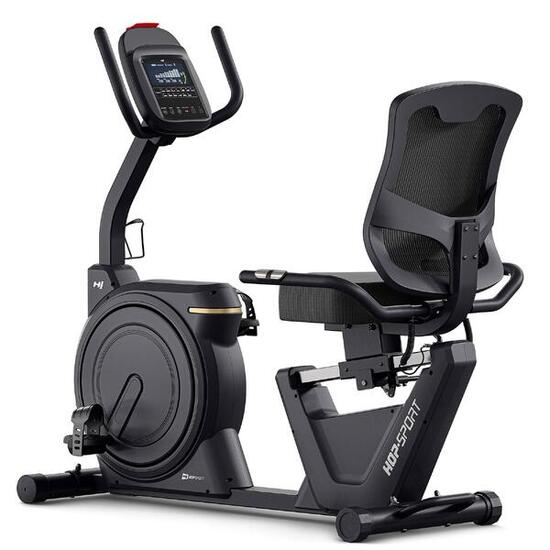 Vélo d'appartement semi-allongé Hop-Sport HS-5000L Ranker, App compatible