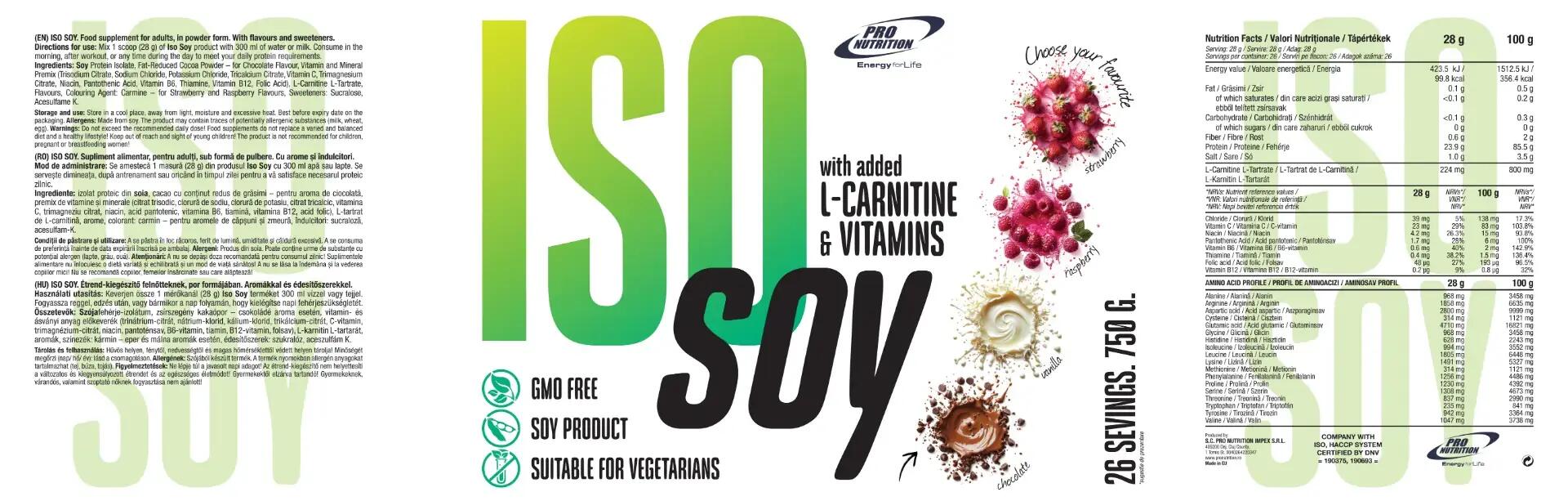 Proteine vegetale, Iso Soy, Vanilie, 750g 4/4