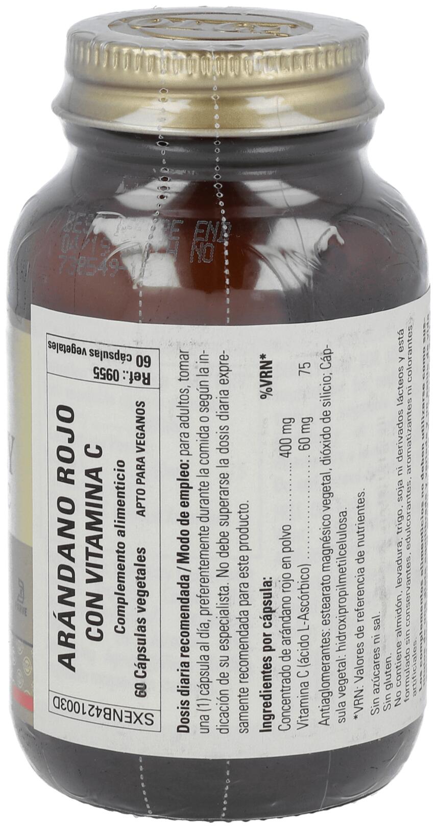 Arándano Rojo con Vitamina C 60 Cápsulas Vegetales 2/3