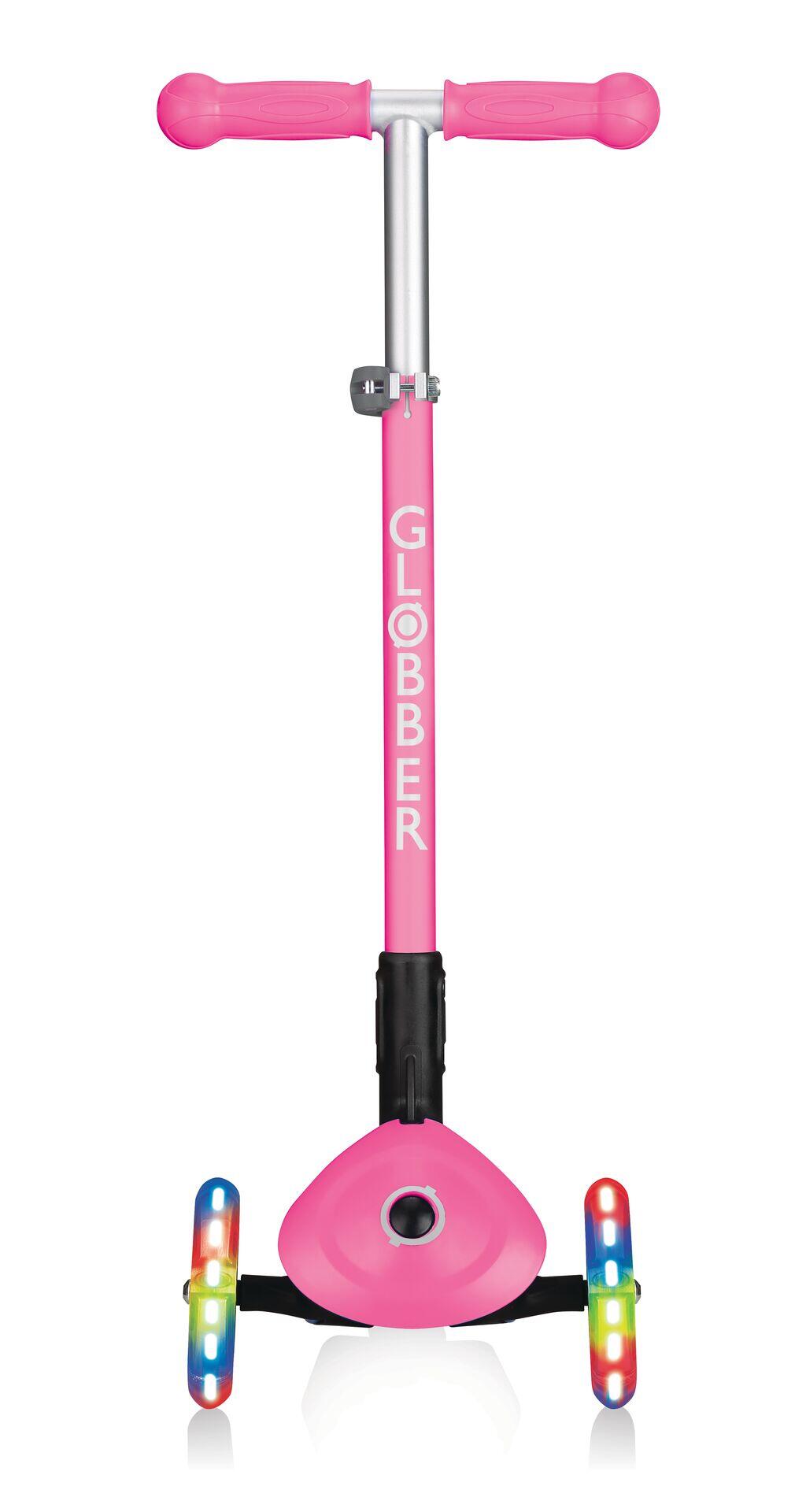 Globber Primo Foldable Lights step met 3 wielen in Roze 7/7