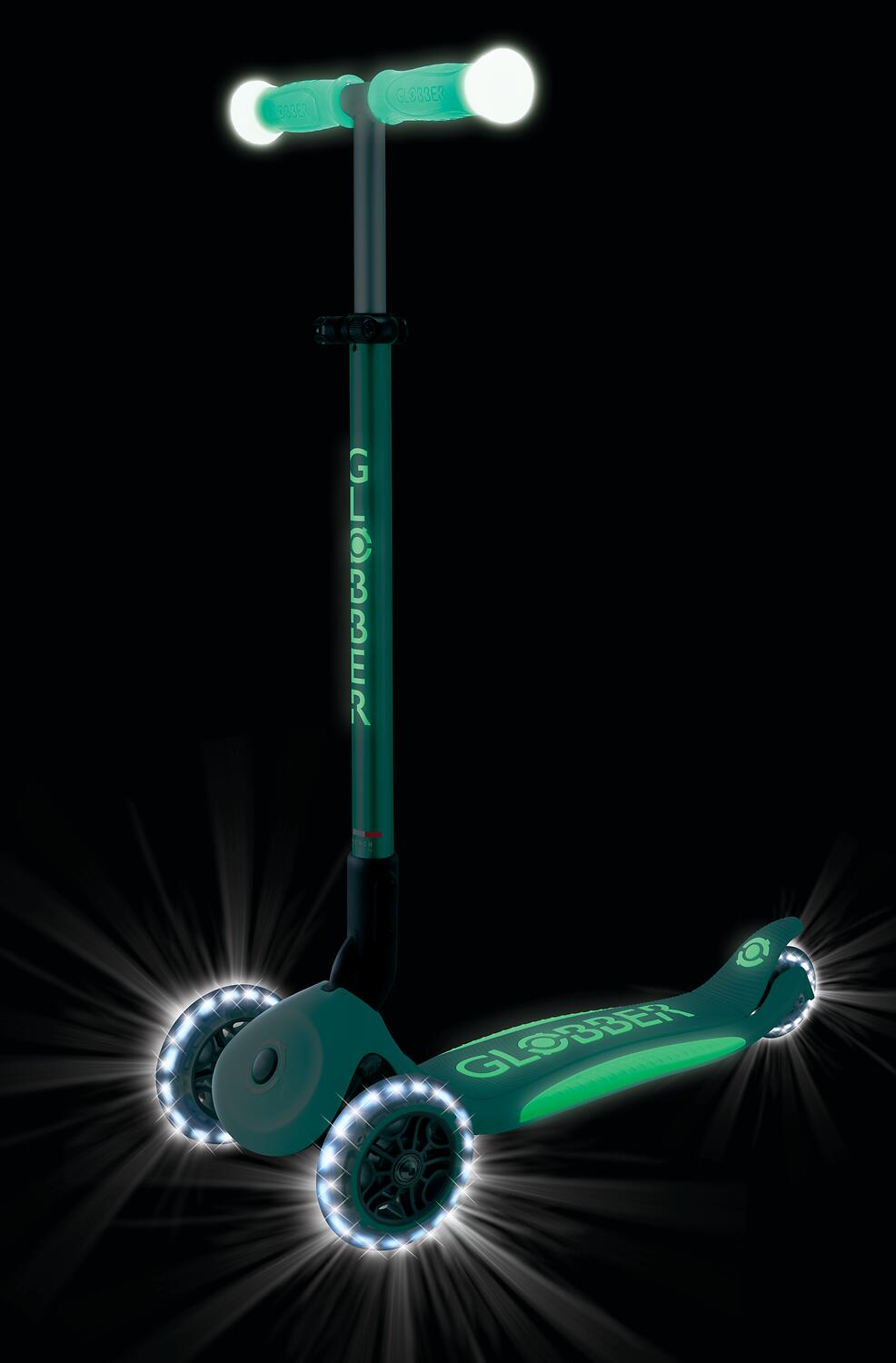 GLOBBER ELITE GLOW LIGHTS dunkelmint, mit Leuchtrollen und Glow-Effekt 7/7