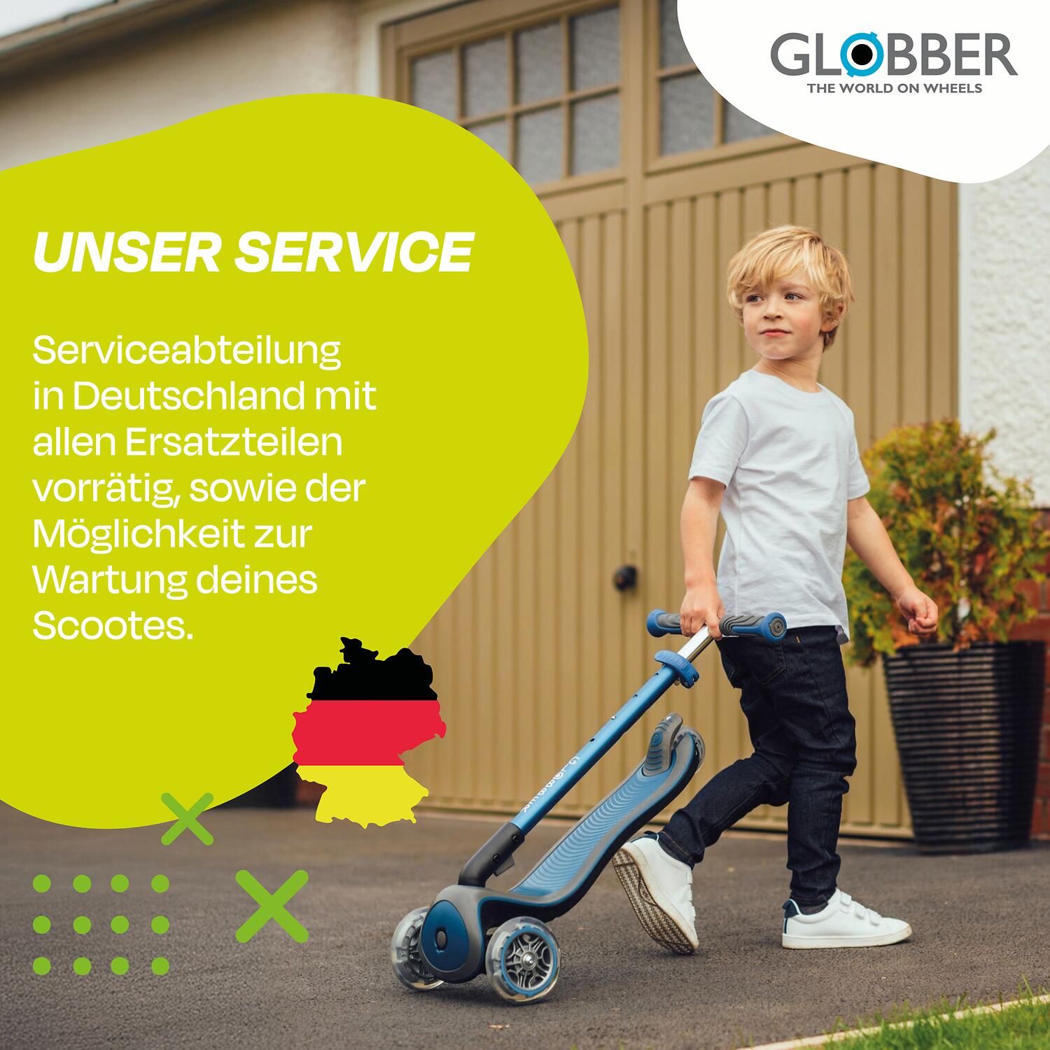 GLOBBER ELITE DELUXE LIGHTS lime grün, mit Leuchtrollen 7/7