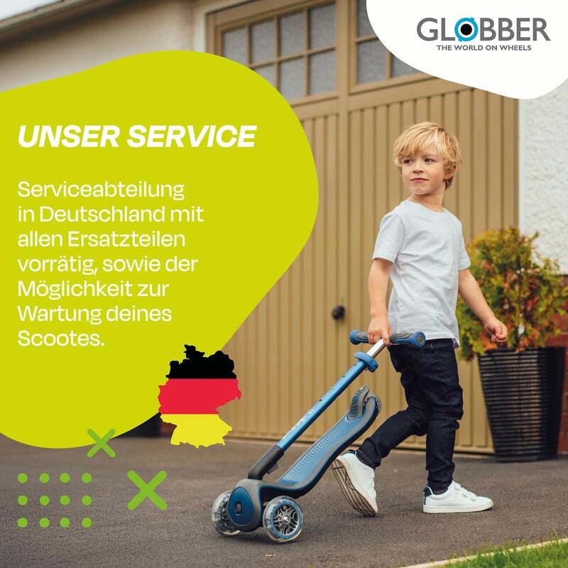 Trotineta pliabila Globber Elite Deluxe Lights Verde