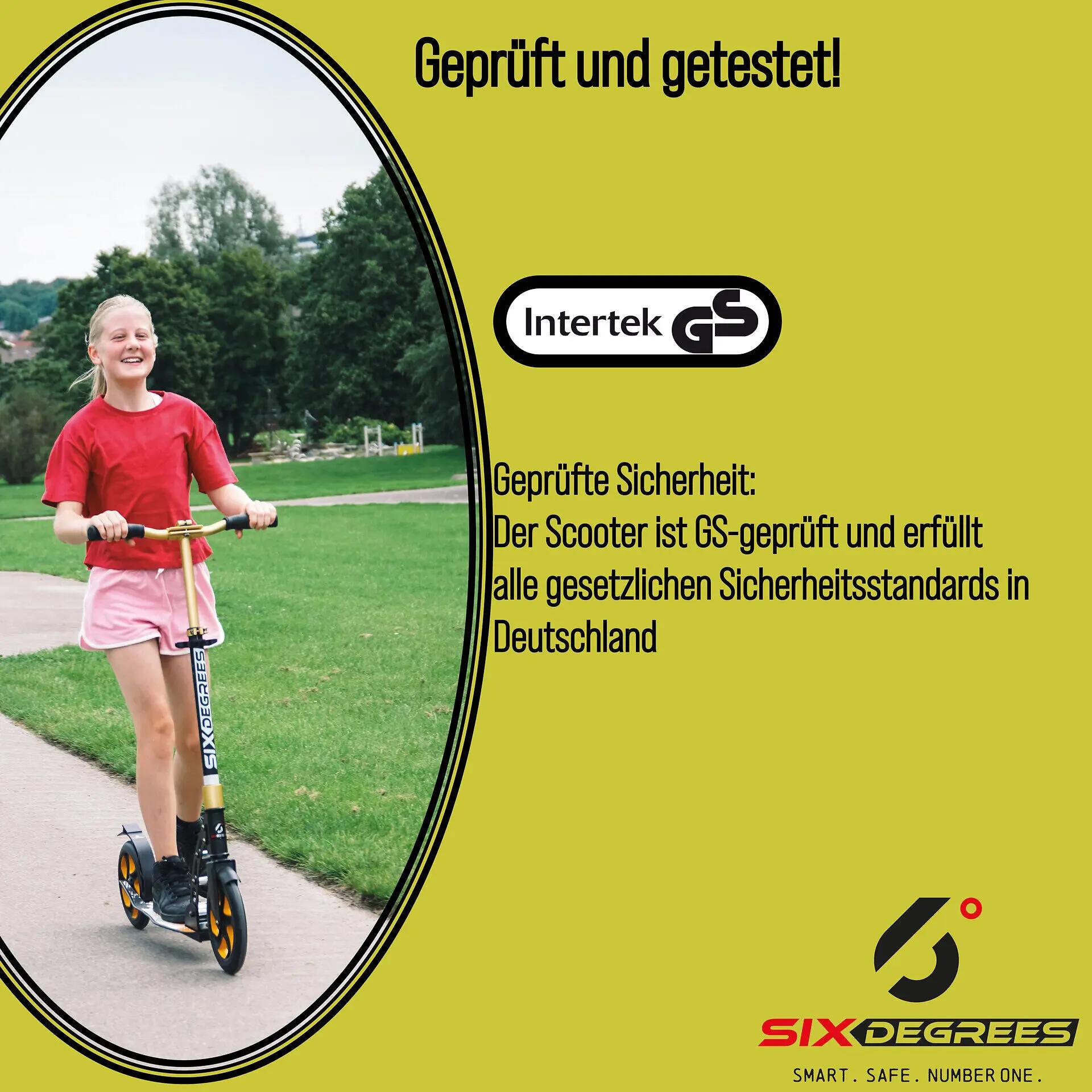 SIX DEGREES Aluminium Scooter 230/215 mm gold 4/7