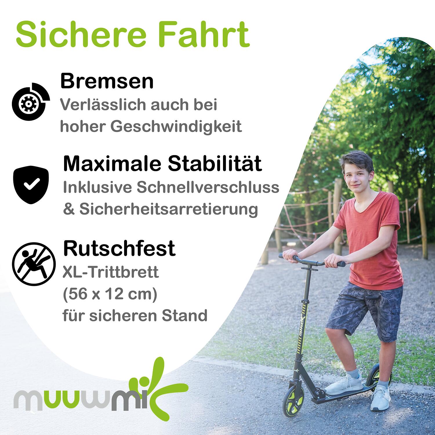 muuwmi Aluminium Scooter Pro 215 mm blau 3/7