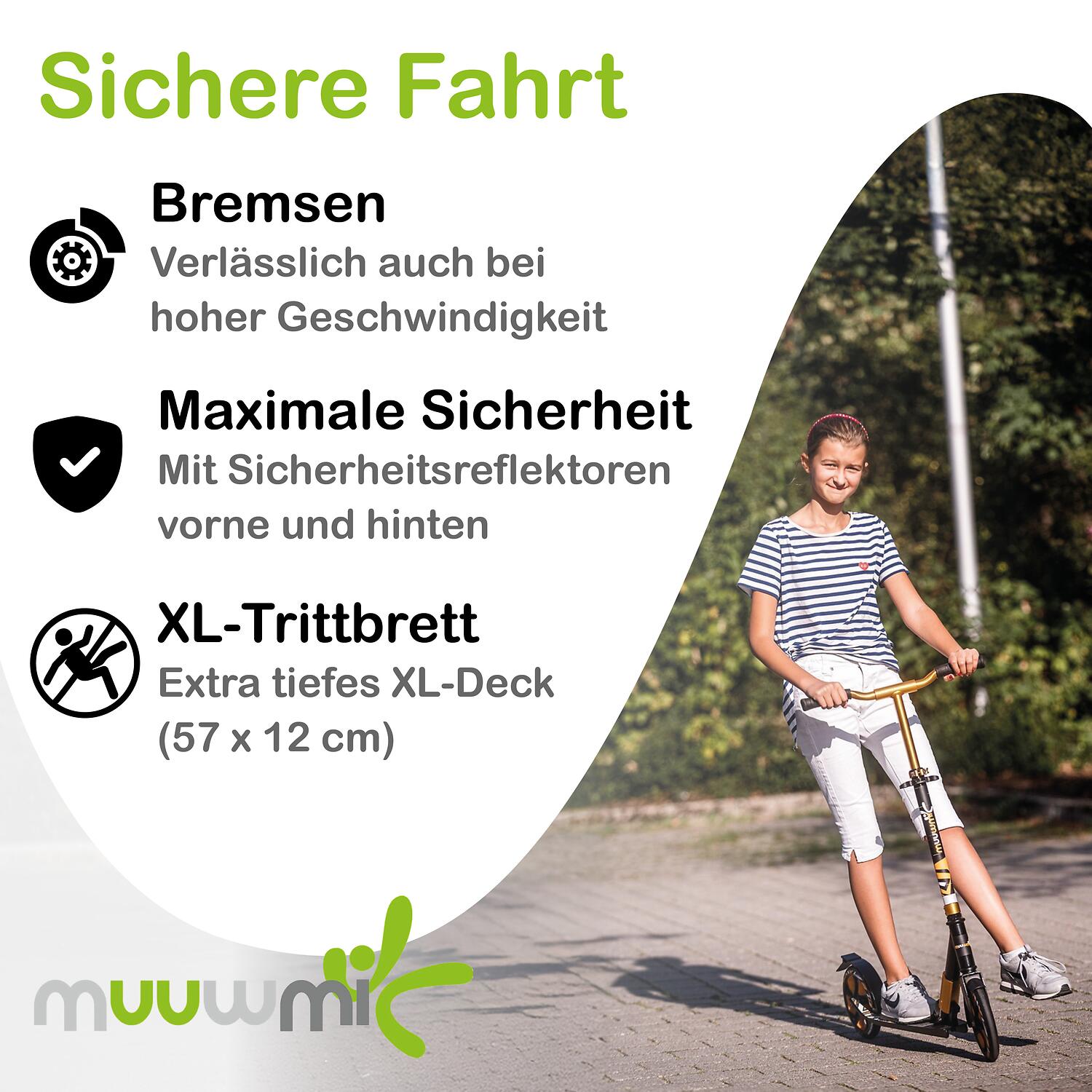 Muuwmi scooter cascadeur 97 x 57 cm acier inoxydable gris/bleu 3/7