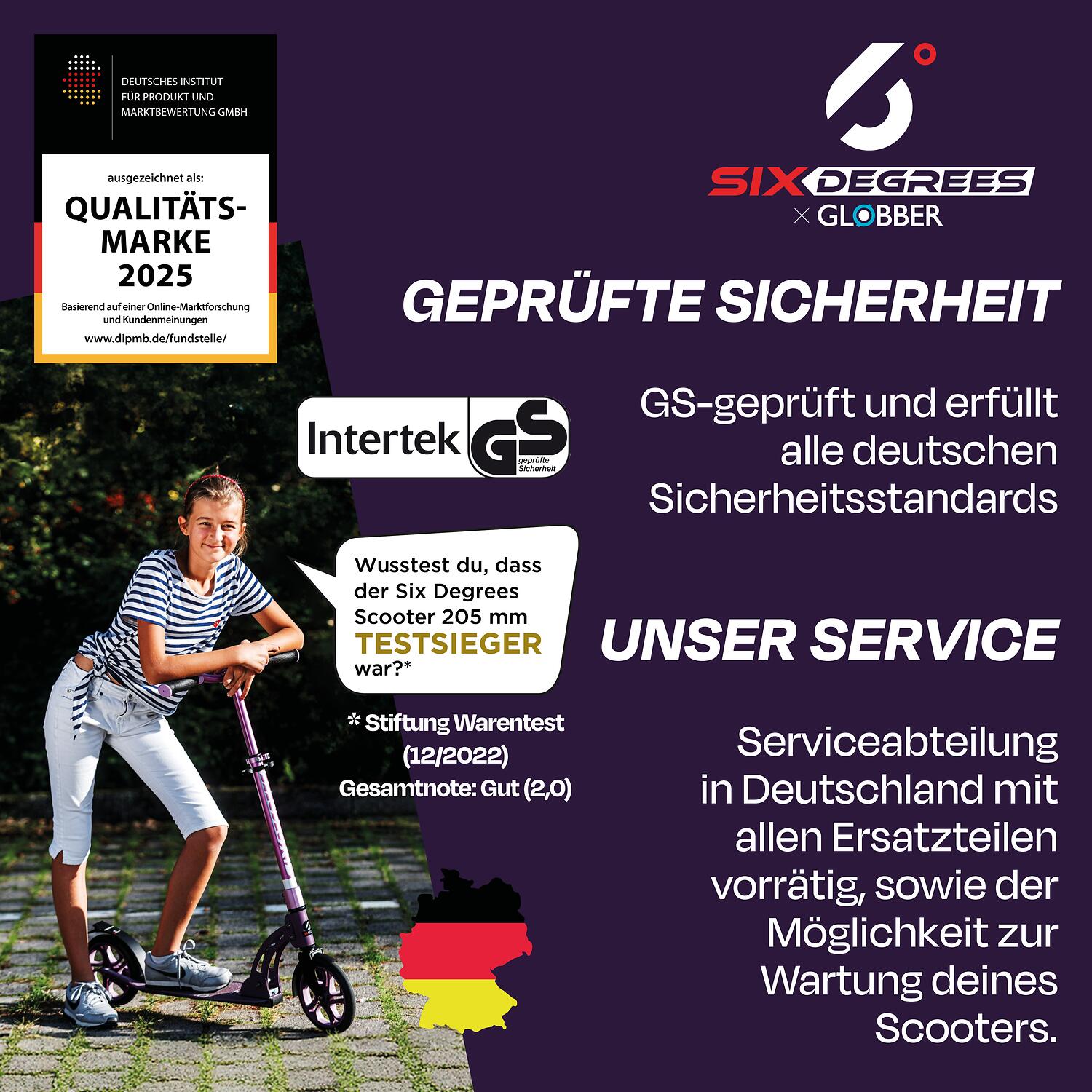 SIX DEGREES Aluminium Scooter 205 mm neochrome Special-Edition 6/7