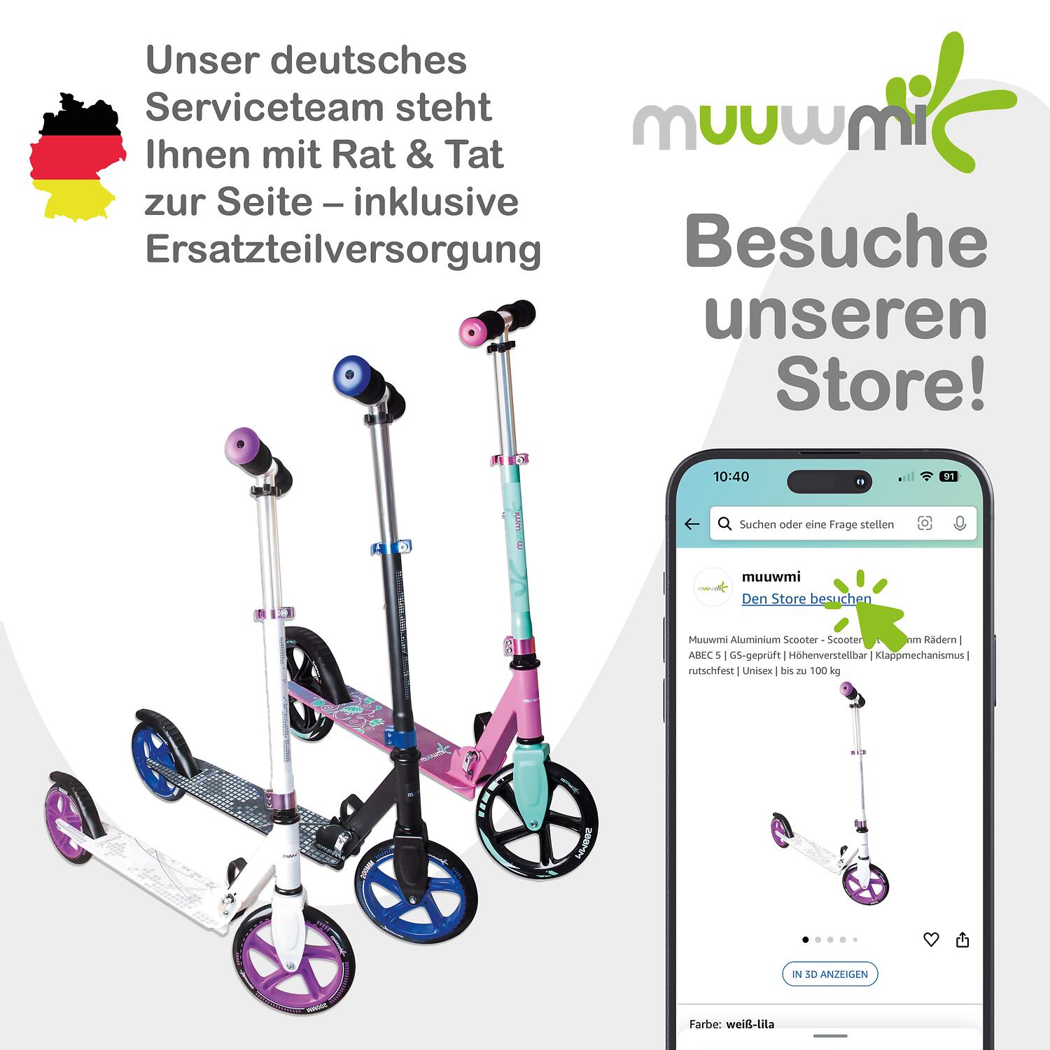 NoRules Skateboard ABEC 5 Fun Neon, mit Leuchtrollen 6/7
