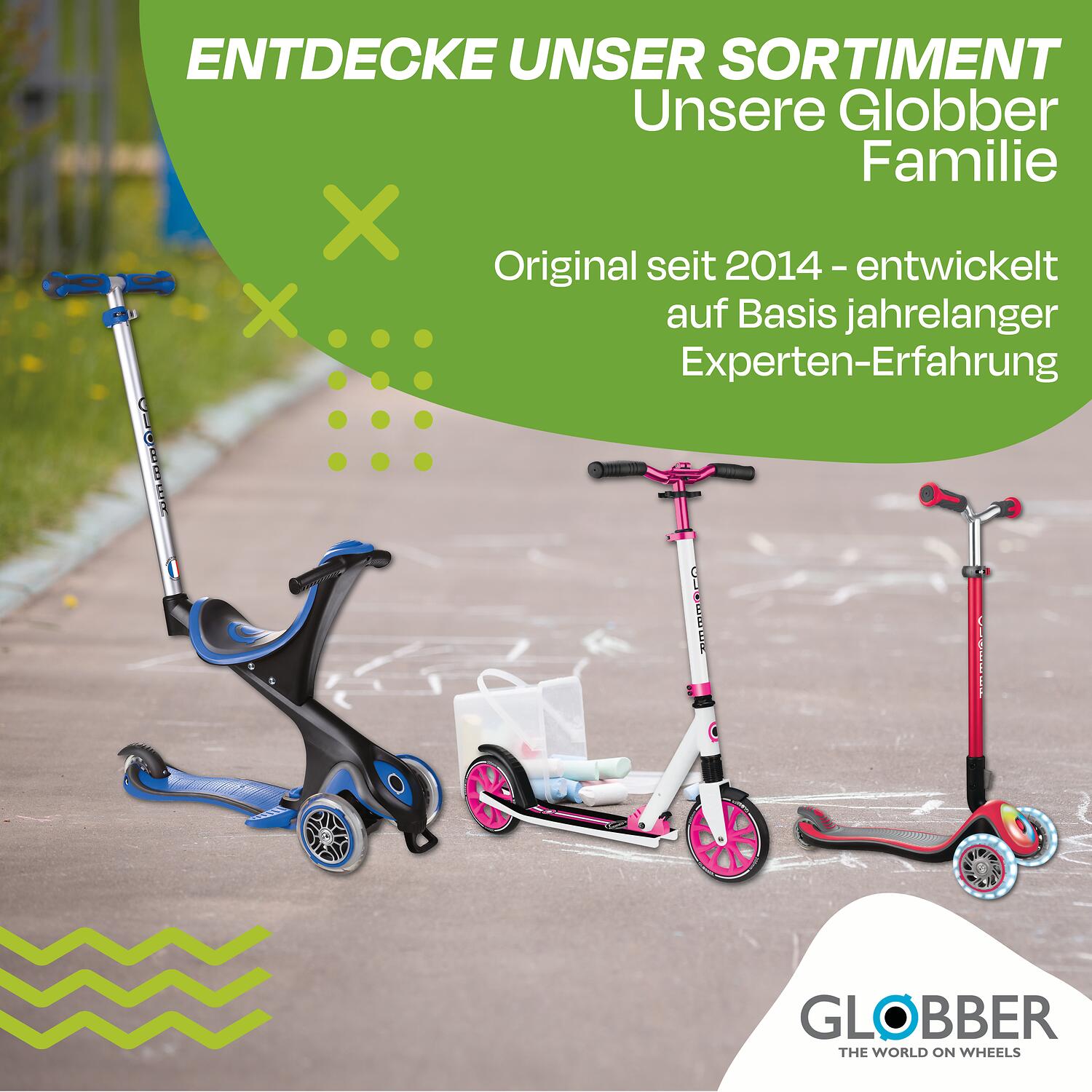 GLOBBER ELITE LIGHTS grün, mit Leuchtrollen 7/7