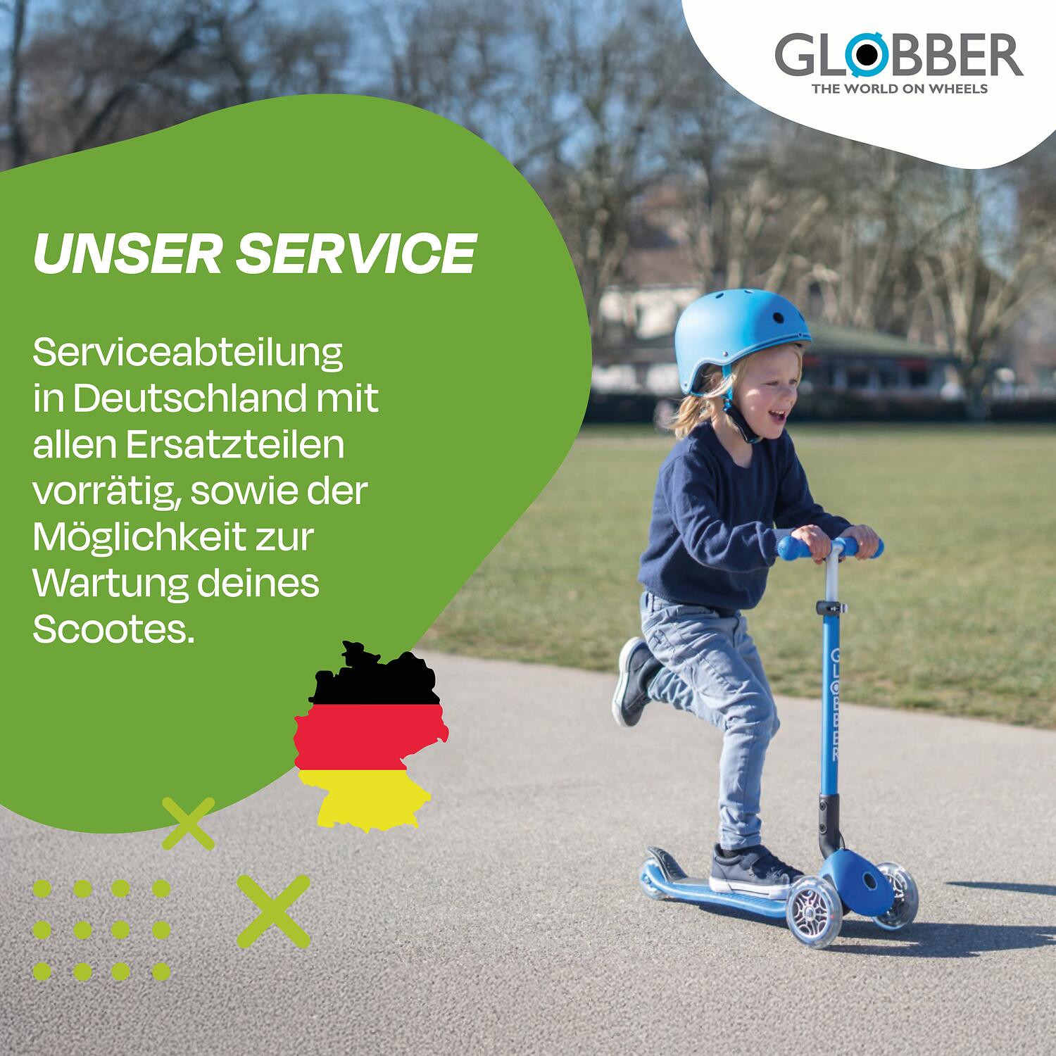 GLOBBER ELITE LIGHTS grün, mit Leuchtrollen 6/7