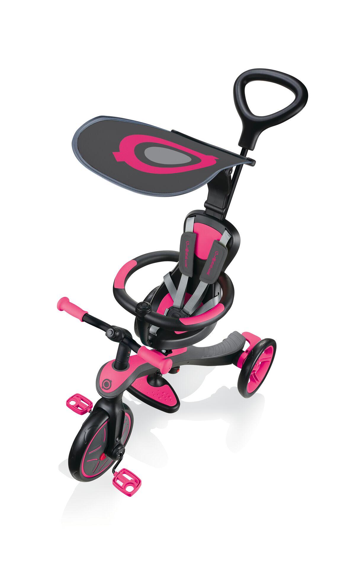 Tricycle évolutif pour bébé EXPLORER 4 en 1 - Rose Fuchsia 7/7