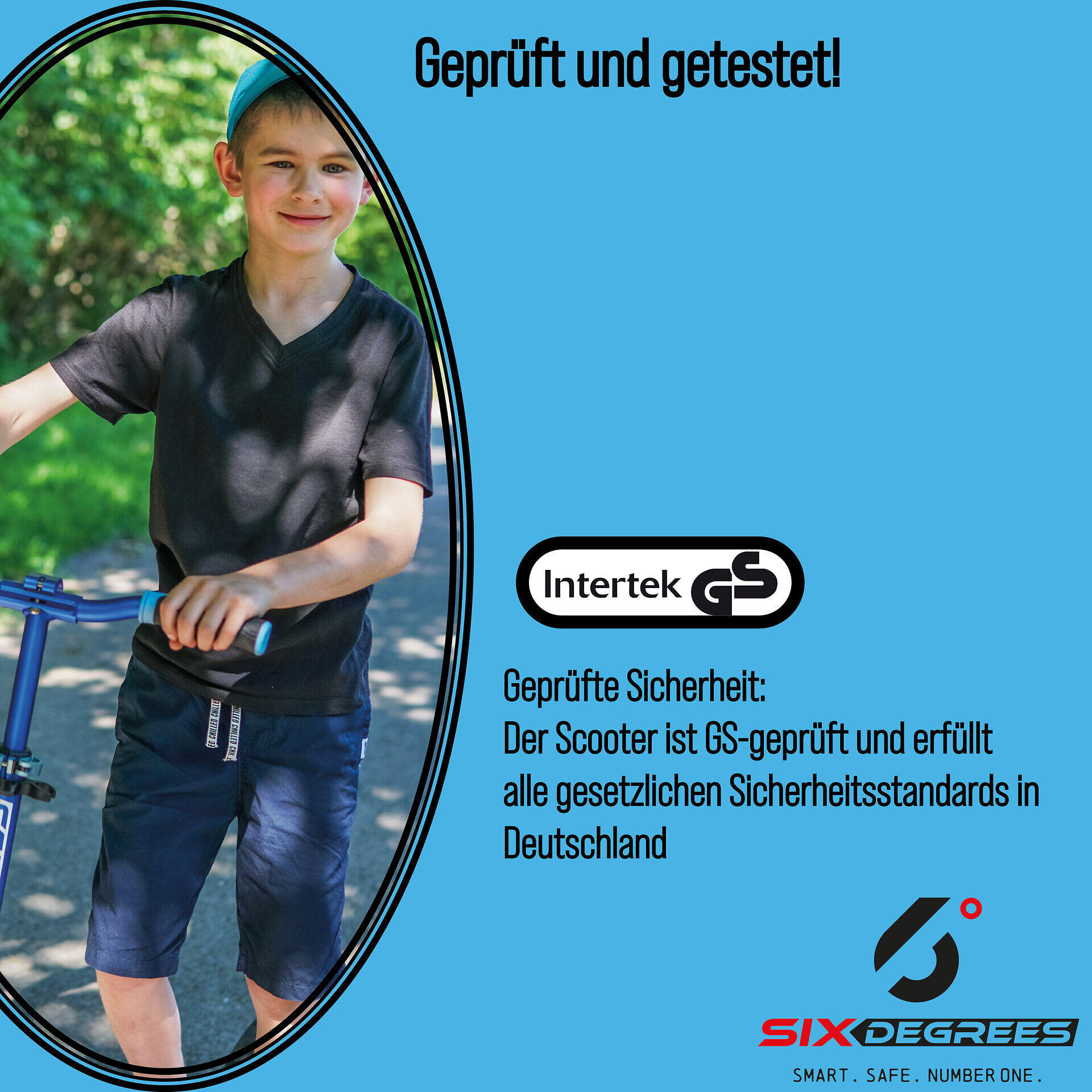 SIX DEGREES Aluminium Scooter Junior 145 mm blau 4/7