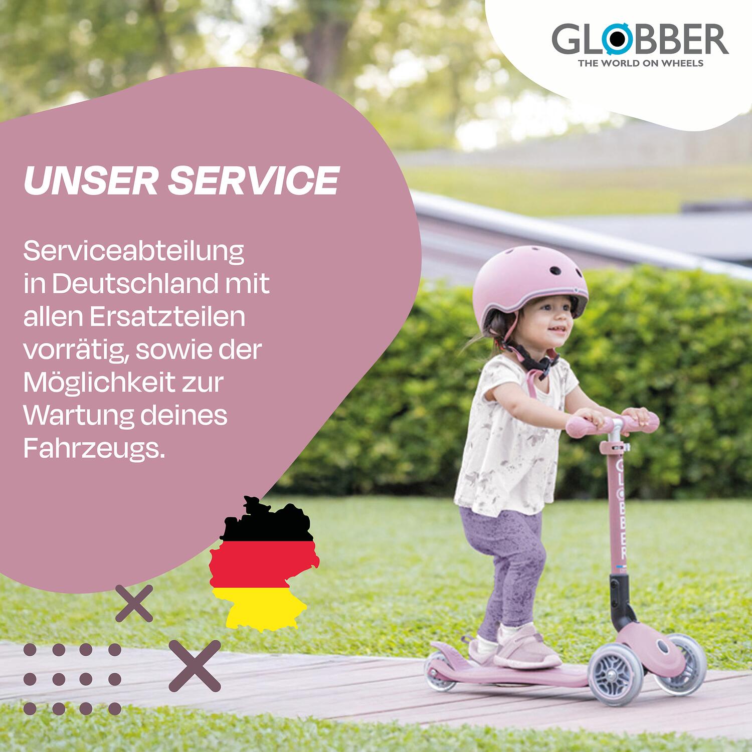 Globber Go Up Active Lights Eco Berry 6/7