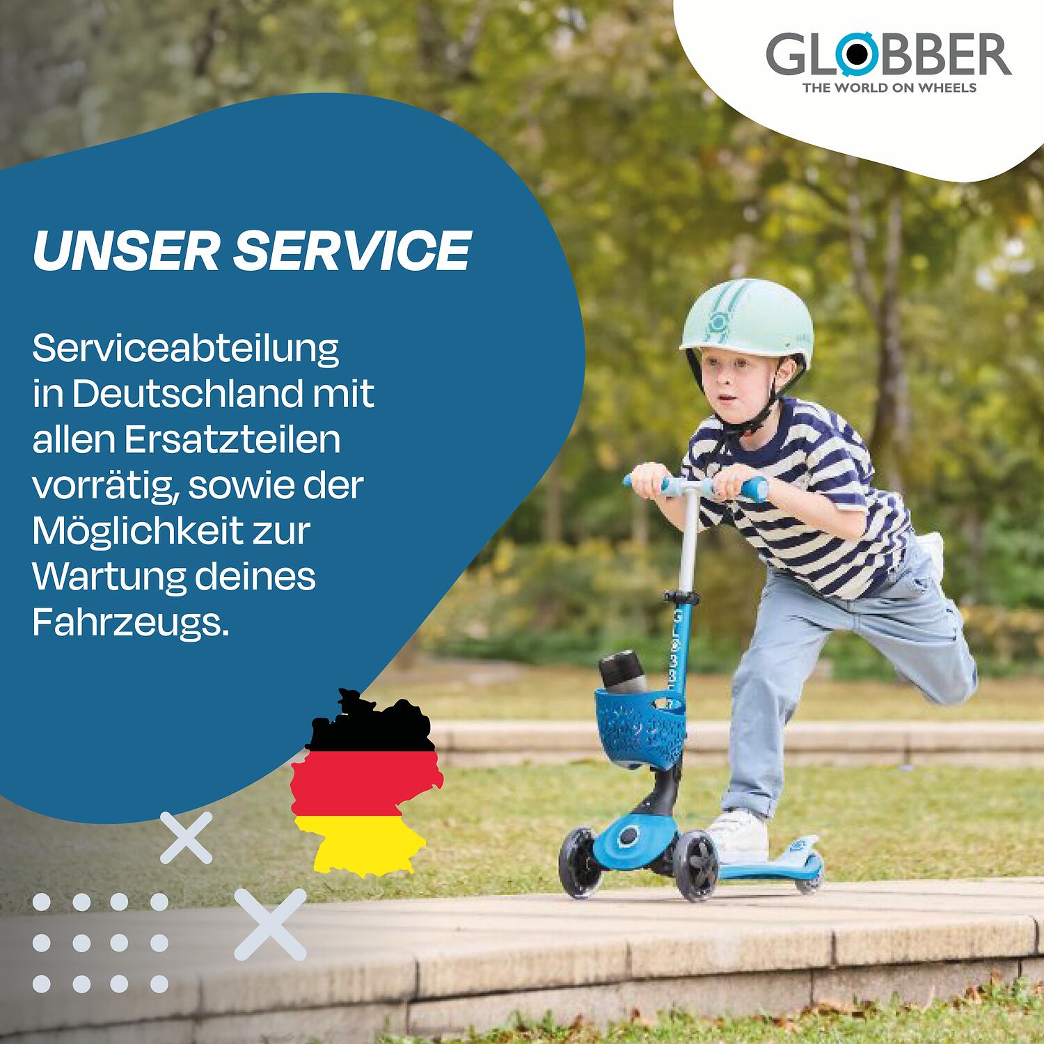 Globber Go Up Baby Learn 360 in Donkerblauw 6/7