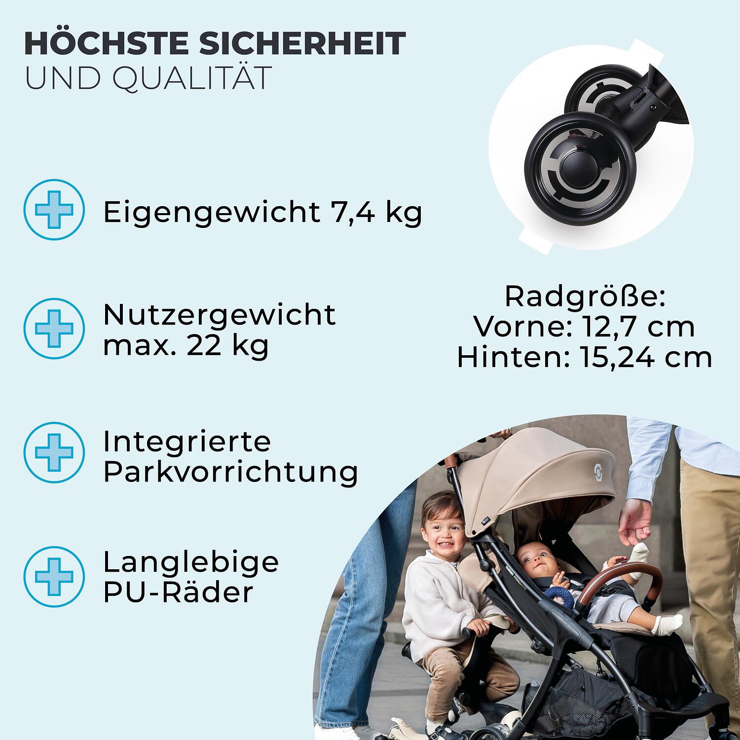GLOBBER STROLL LITE türkis 4/8