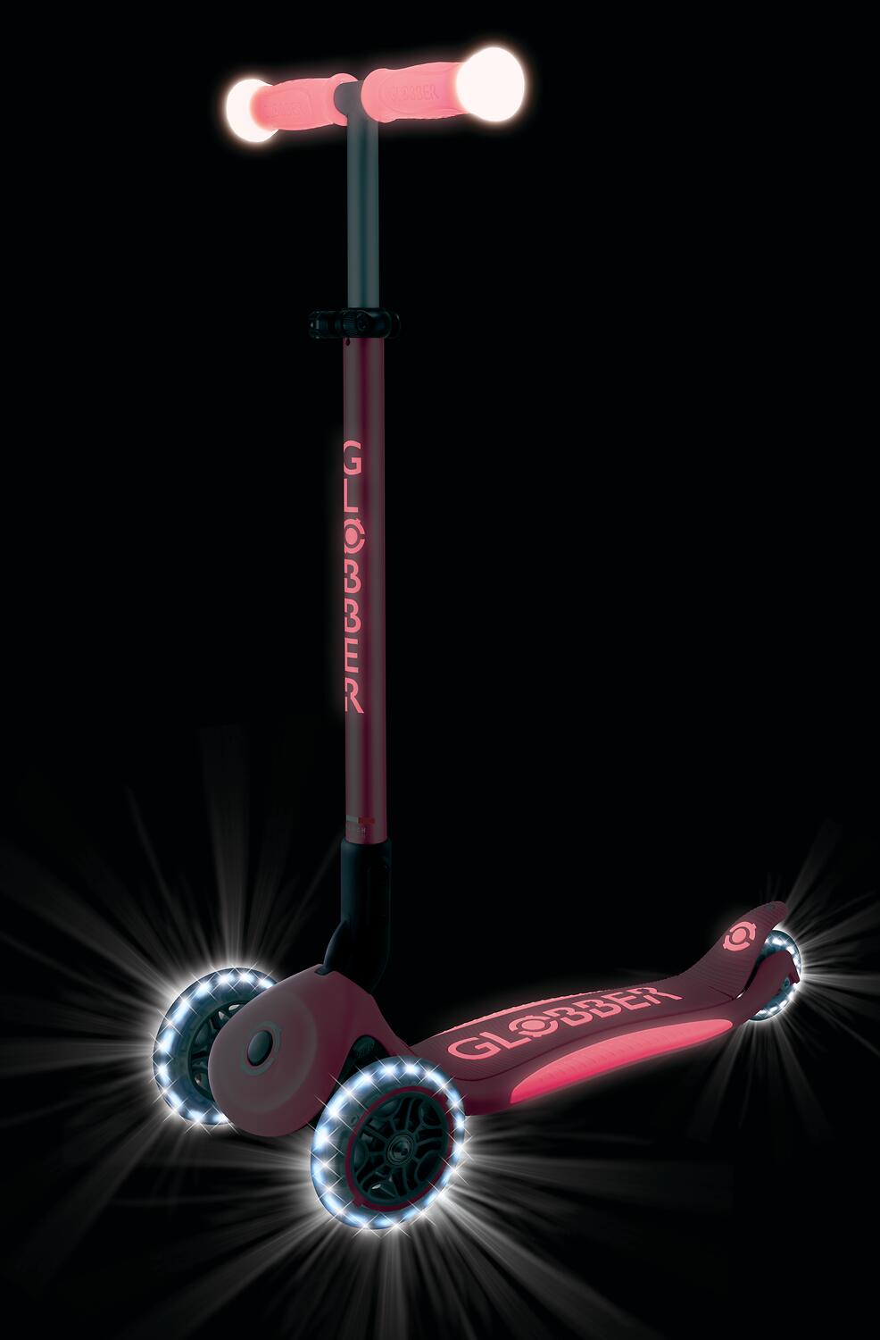GLOBBER ELITE GLOW LIGHTS pastellrosa, mit Leuchtrollen und Glow-Effekt 7/7