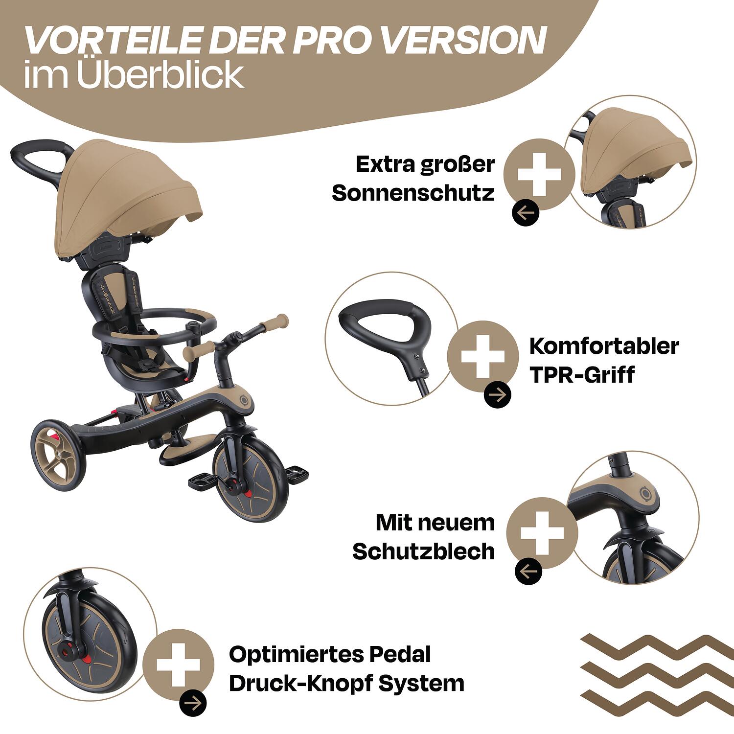 Scooter Laufrad / Dreirad  Trike Explorer 4 in 1  Sand 2/7