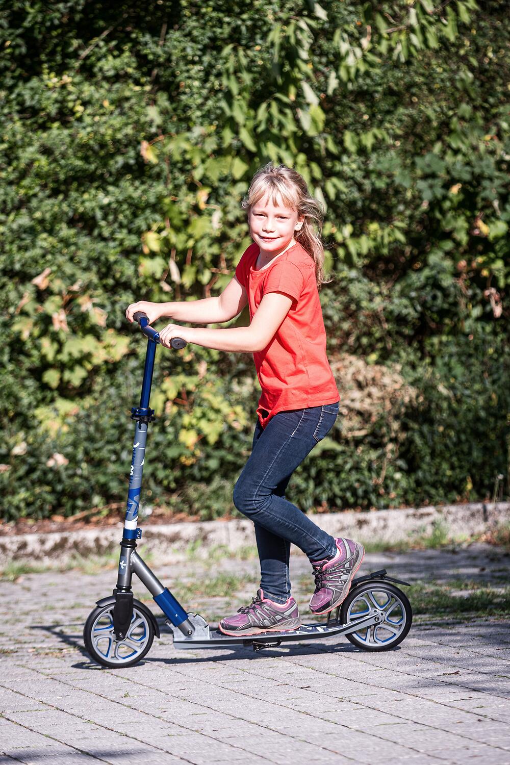 Muuwmi scooter cascadeur 97 x 57 cm acier inoxydable gris/bleu 7/7