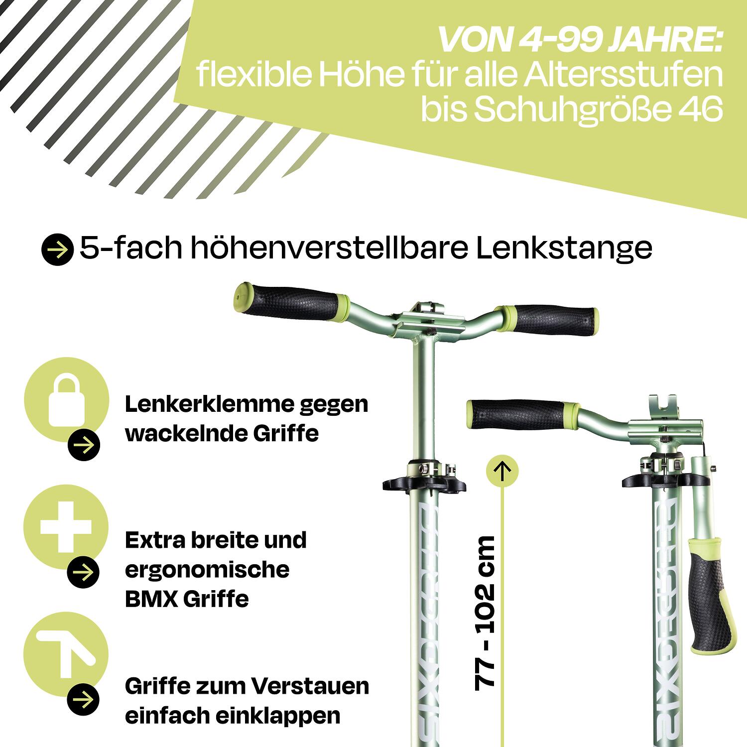 SIX DEGREES Aluminium Scooter 205 mm lime dream 5/7
