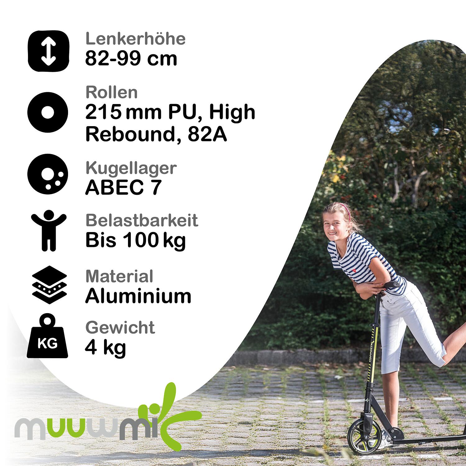 muuwmi Aluminium Scooter Pro 215 mm new pink 5/7