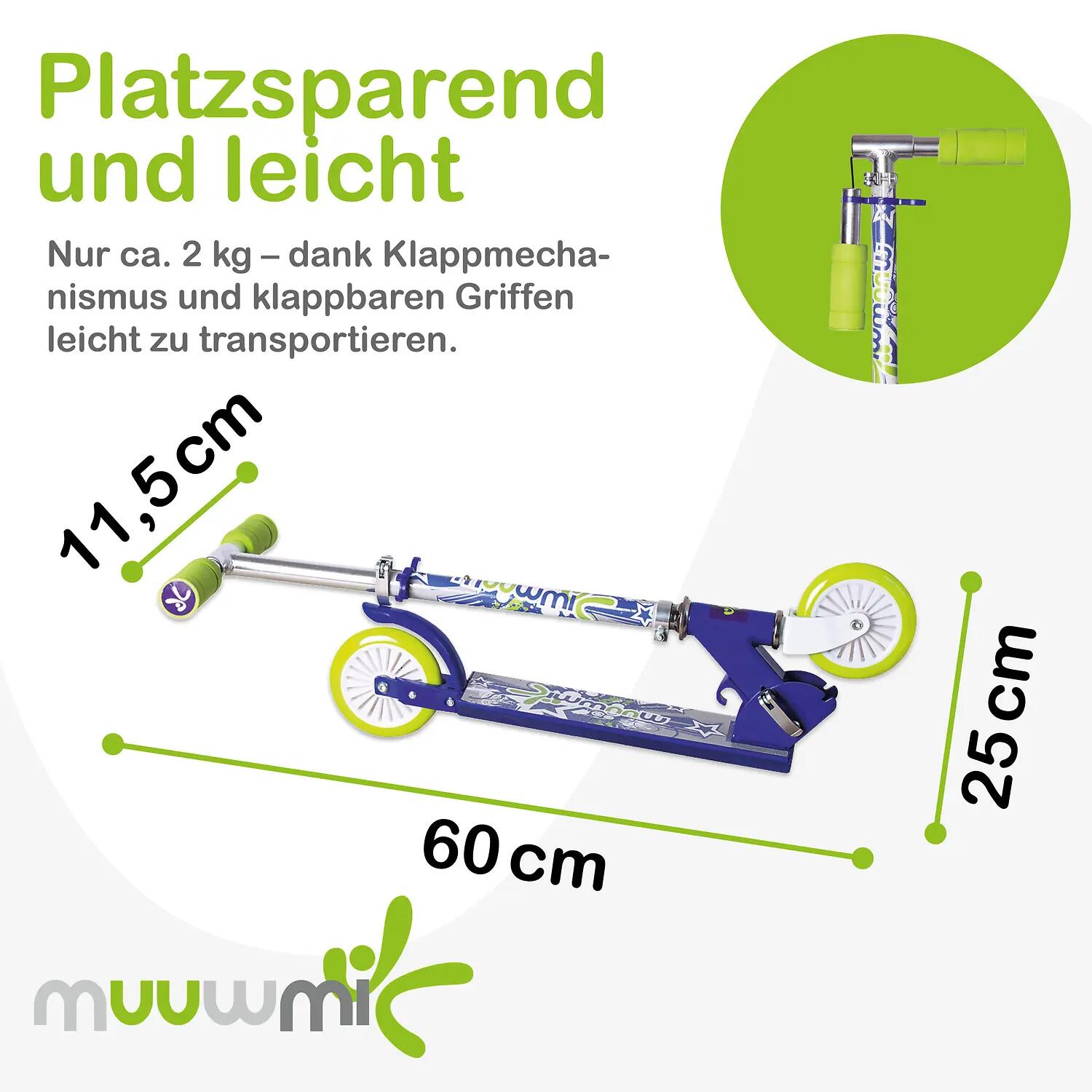 muuwmi Kinderscooter 120 mm blau 4/13