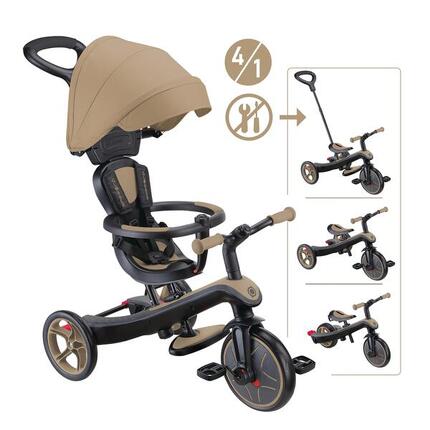Tricycle évolutif pour bébé EXPLORER 4 en 1 - Bleu marine