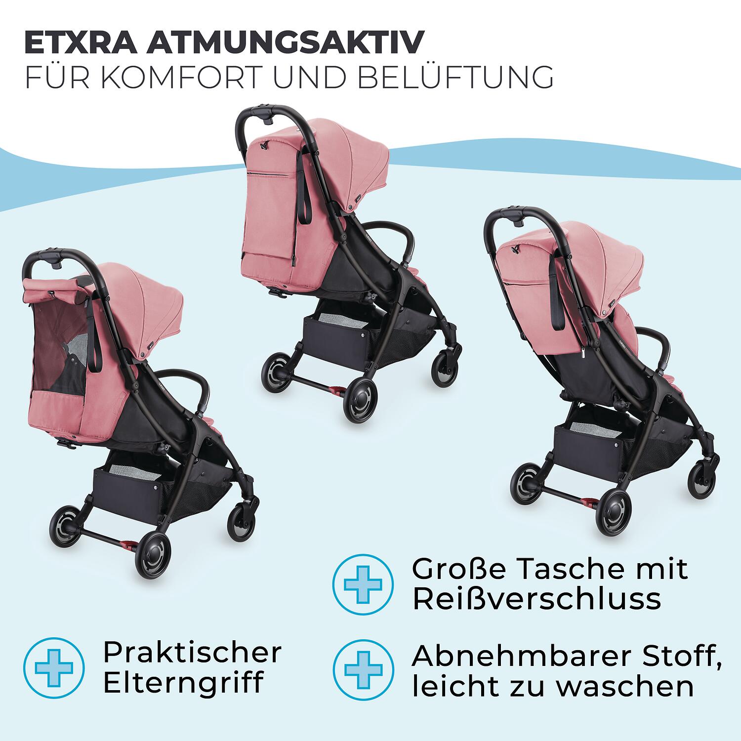 GLOBBER STROLL LITE rosa 6/8
