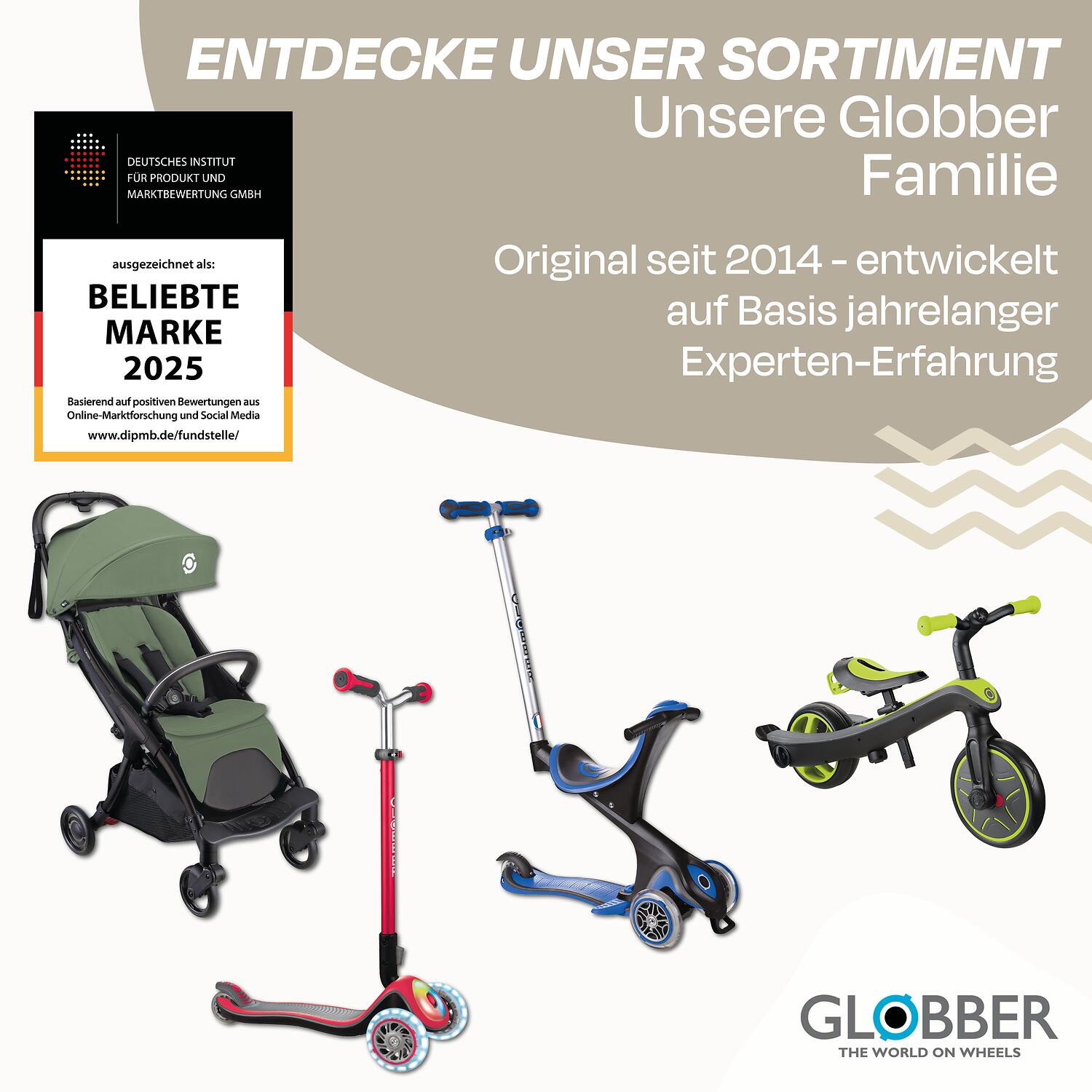 Trottinette évolutive GO-UP BABY 360 LIGHTS - Taupe 7/7