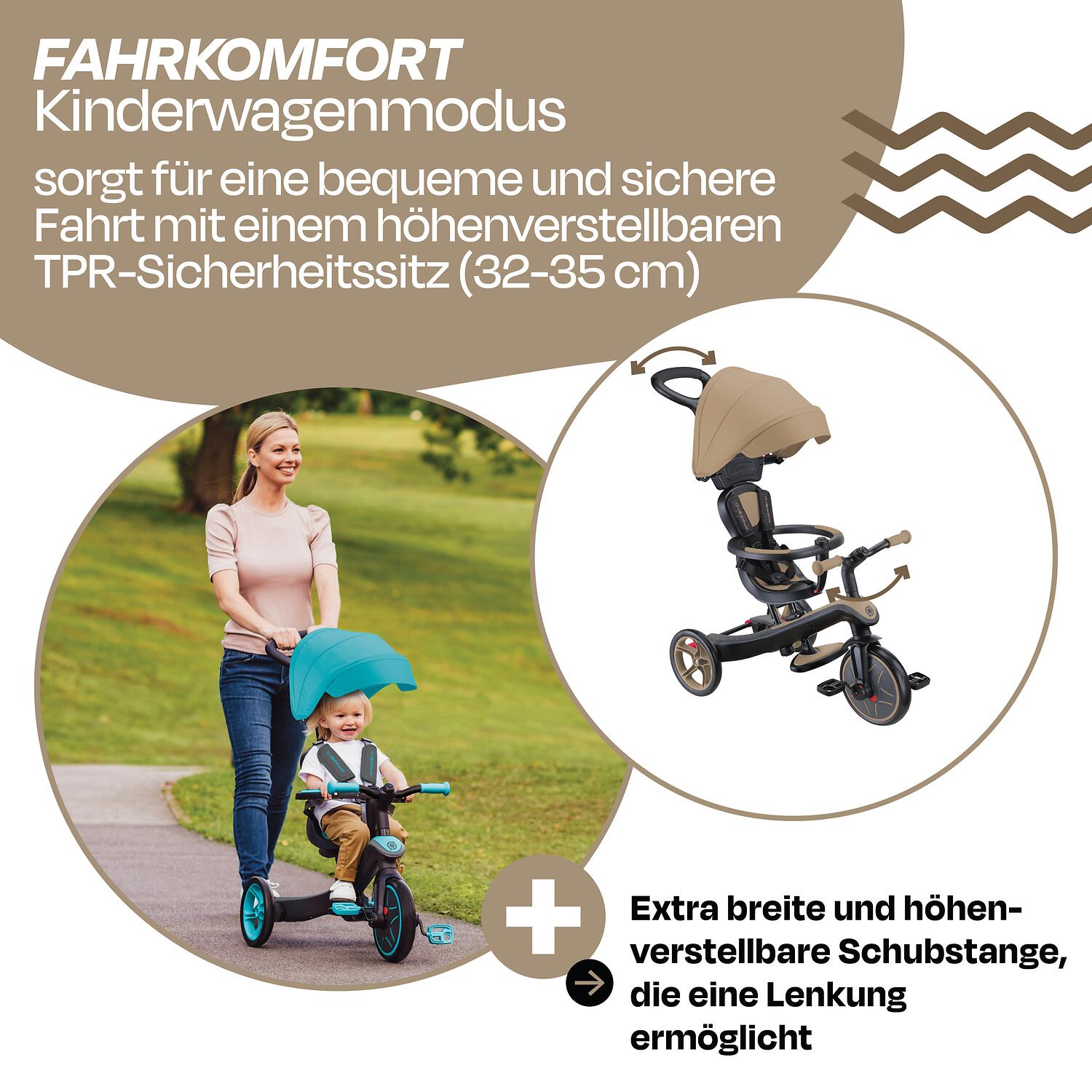 Scooter Laufrad / Dreirad  Trike Explorer 4 in 1  Sand 4/7