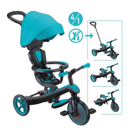 Tricycle évolutif pour bébé EXPLORER 4 en 1 - Bleu marine