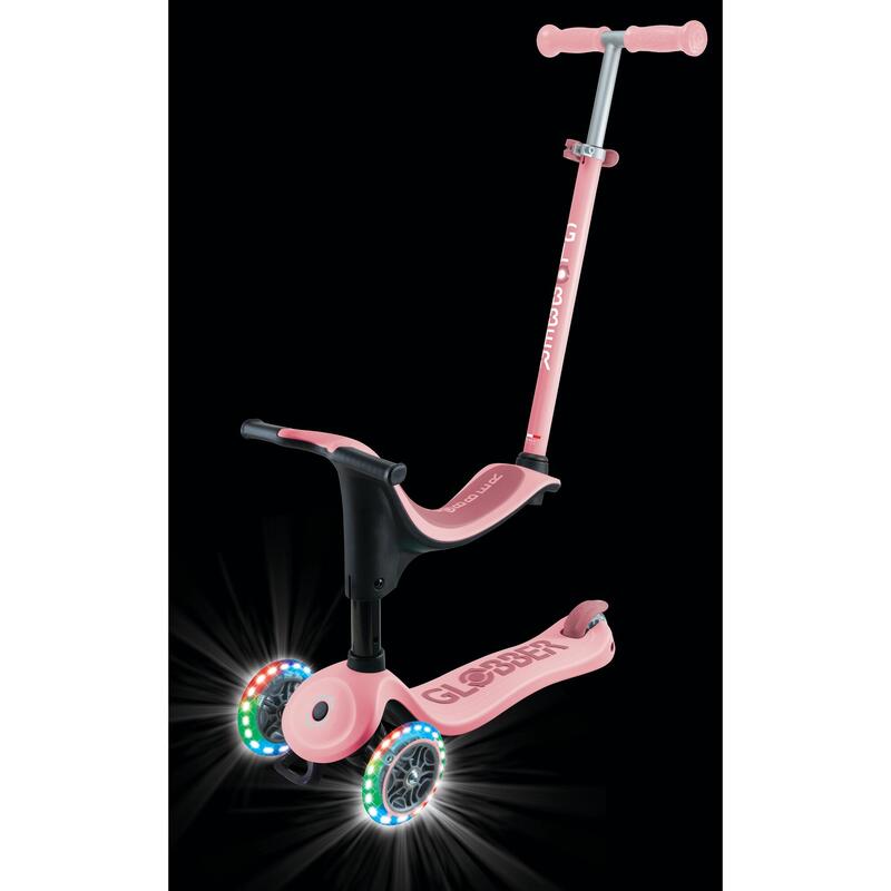 Globber Go Up Sporty Lights Pastel Pink