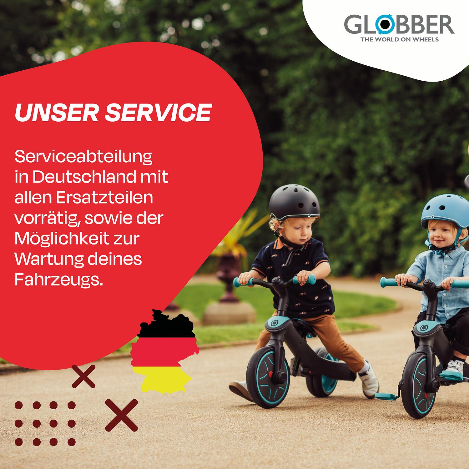 Globber "Trike Explorer" 4 in 1 in het Rood 6/7