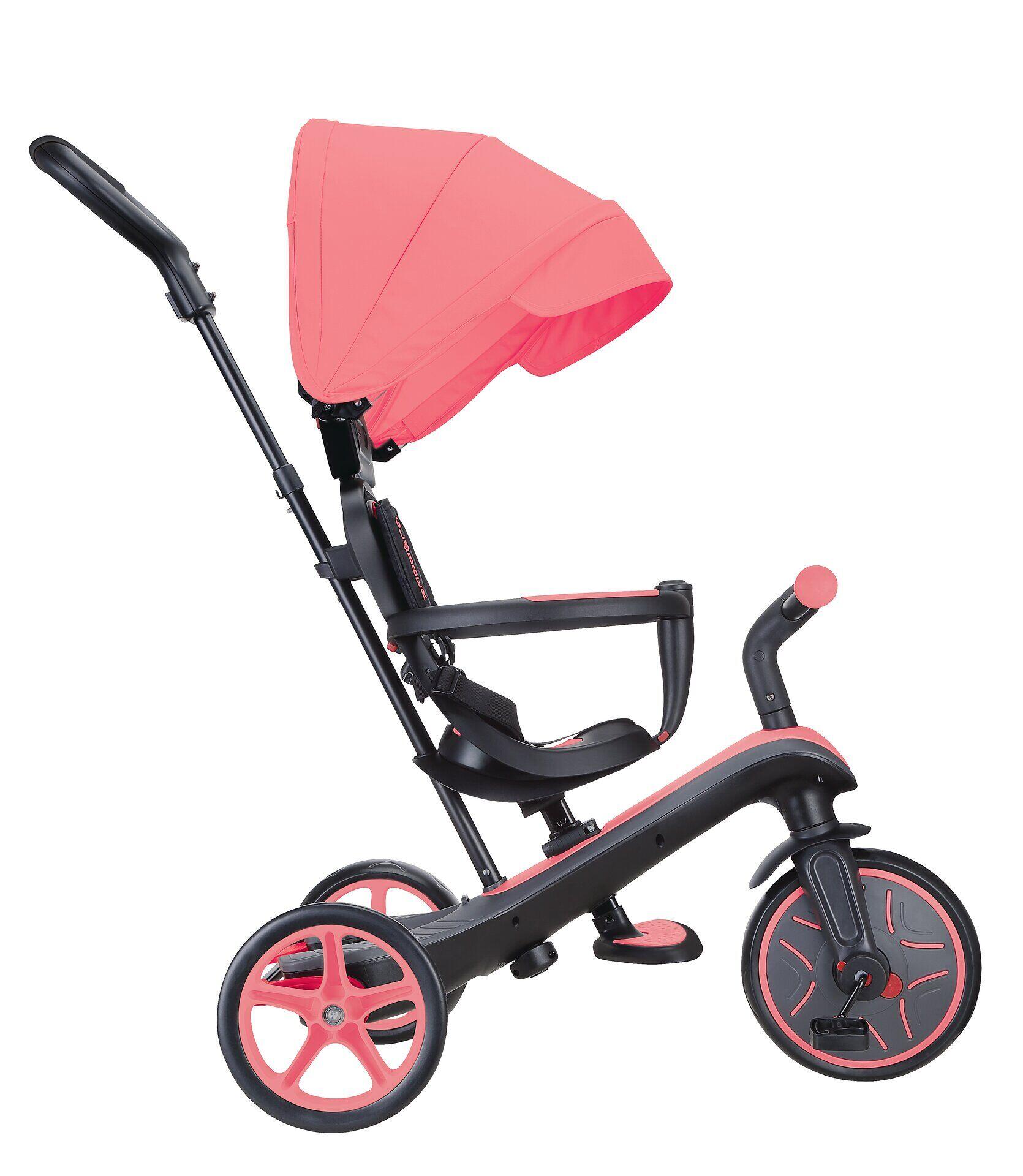 Triciclo evolutivo para bebé EXPLORER 4 em 1 - Rosa coral 7/7