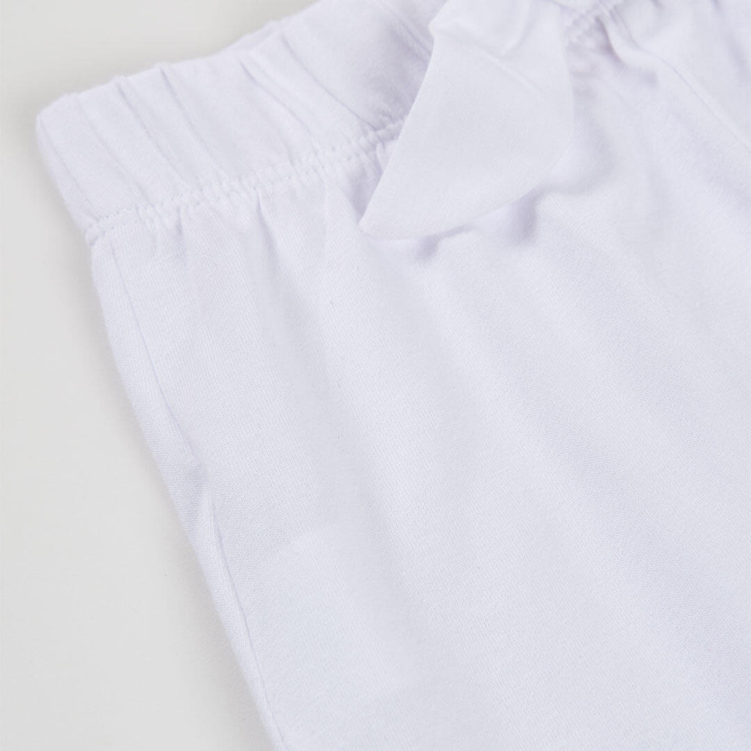 Shorts de verano de tenis kids niña boboli blanco 3/4