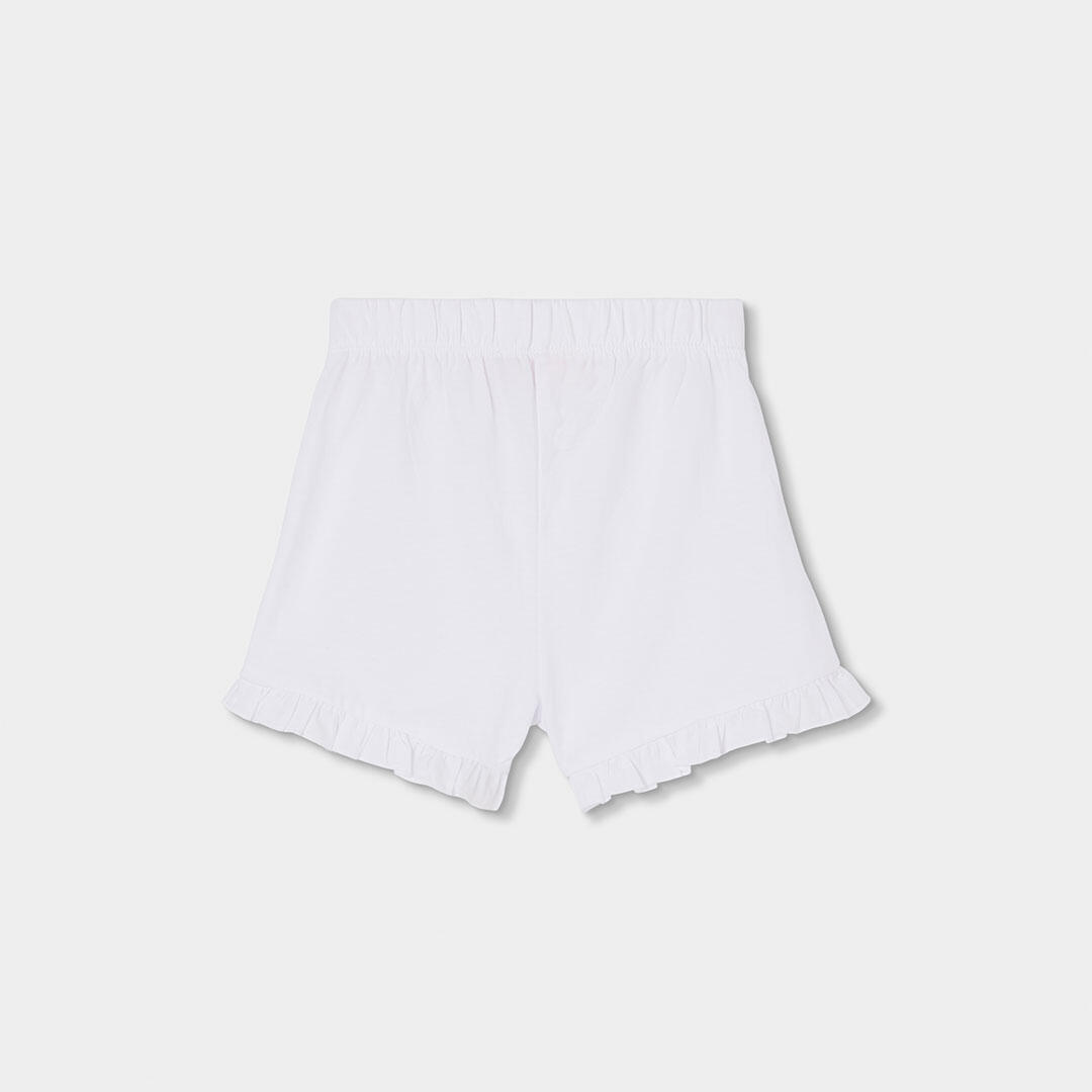 Shorts de verano de tenis kids niña boboli blanco 2/4