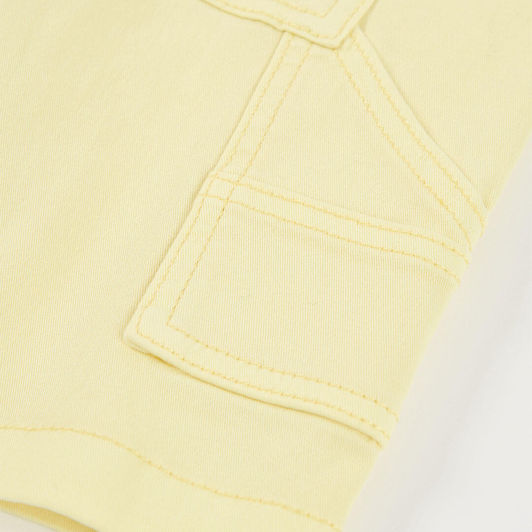 Bermudas de verano de tenis kids niño boboli amarillo 4/4