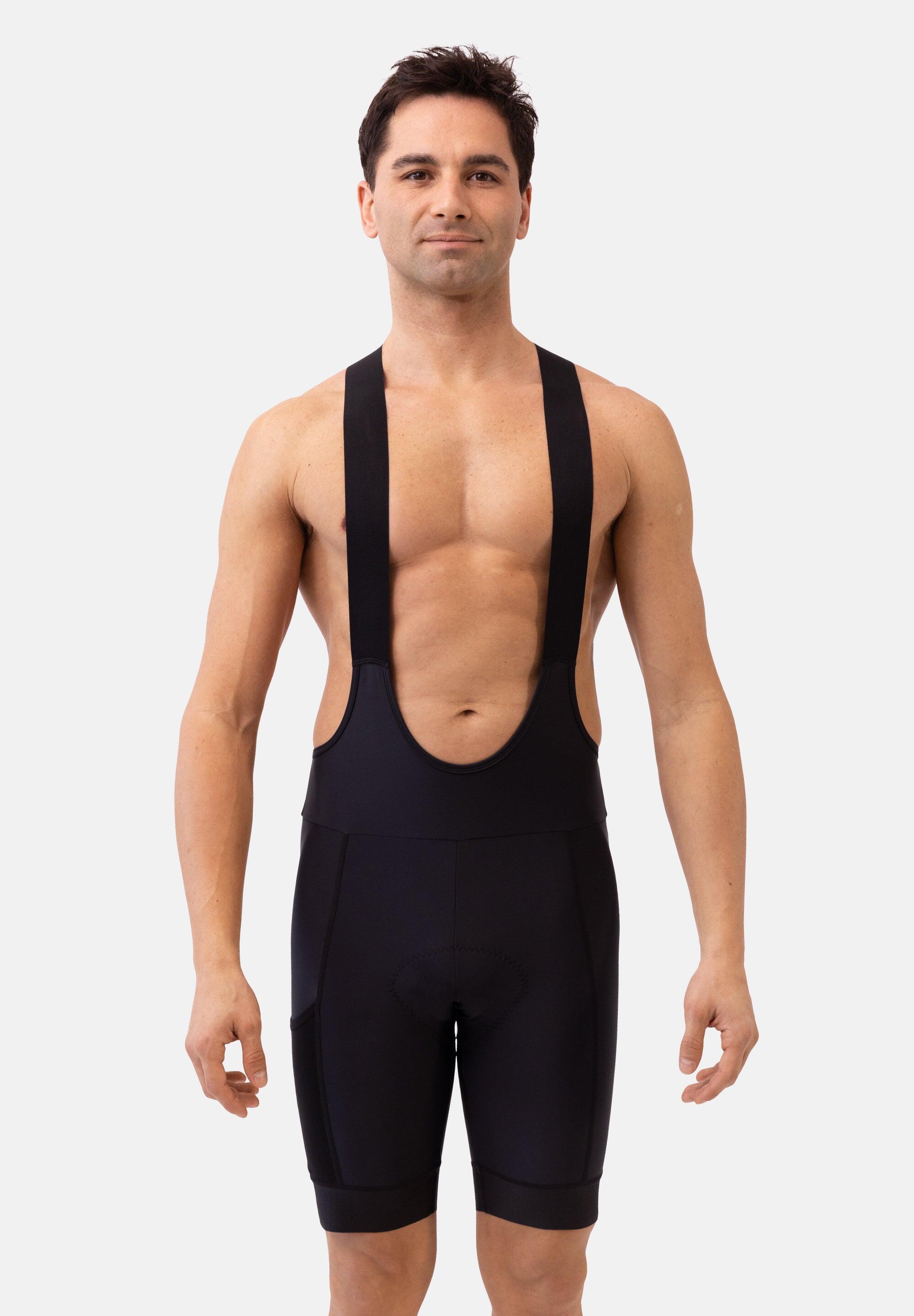 Heren fietsbroek met bretels 3D padding sneldrogend 3/5